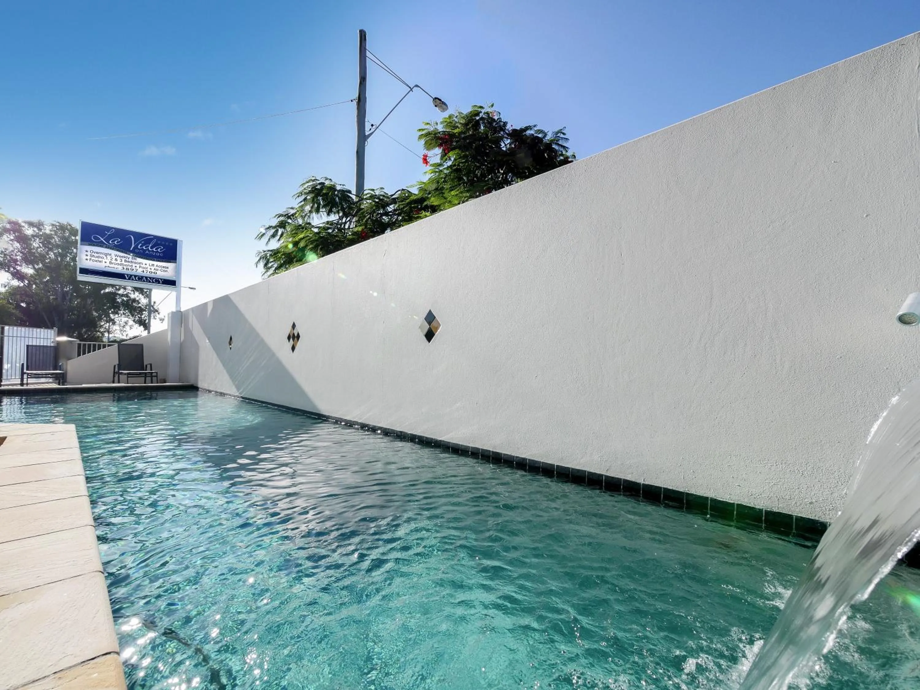 Swimming pool in La Vida on Anzac