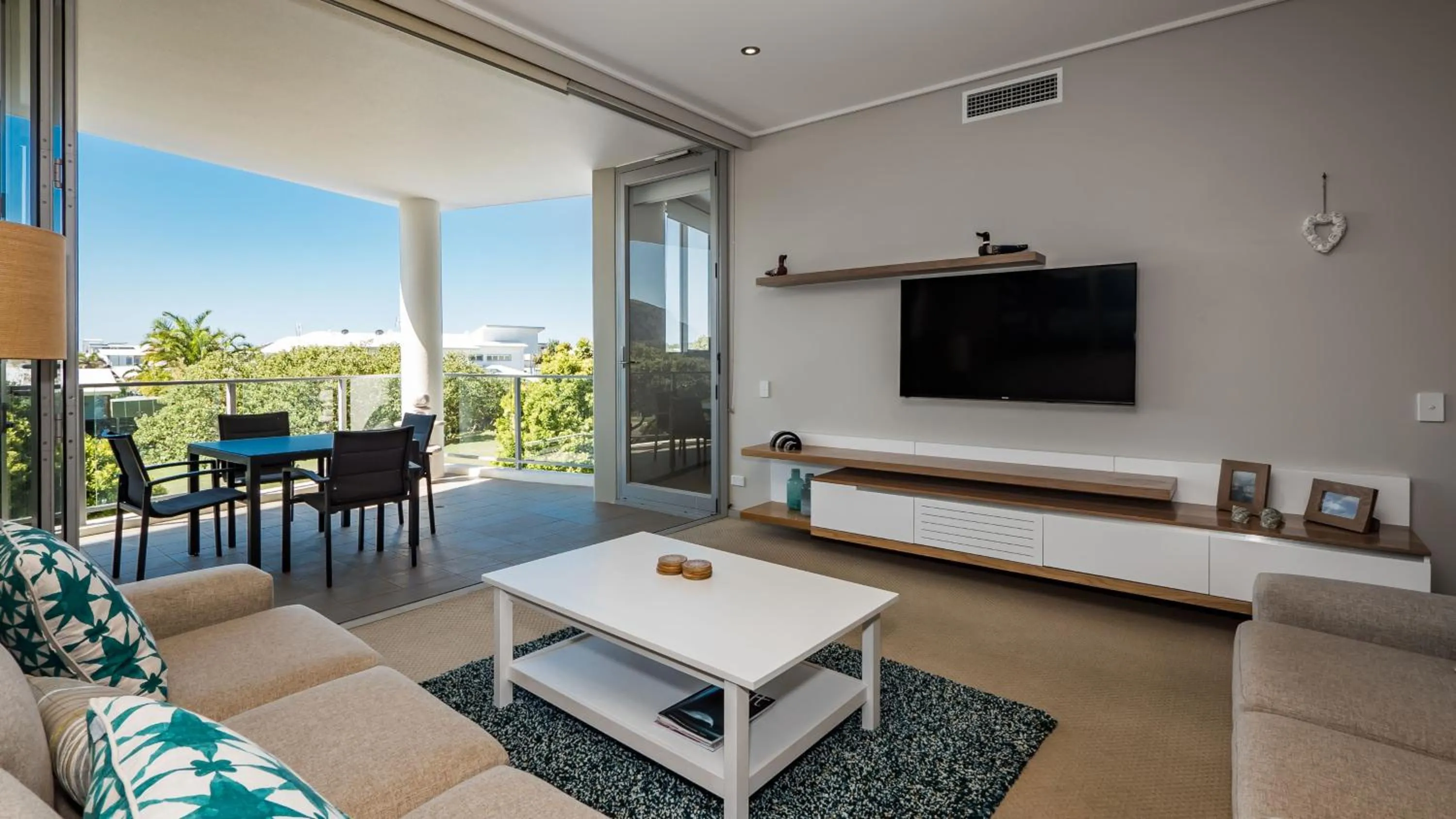 TV and multimedia in White Shells Luxury Apartments Marcoola