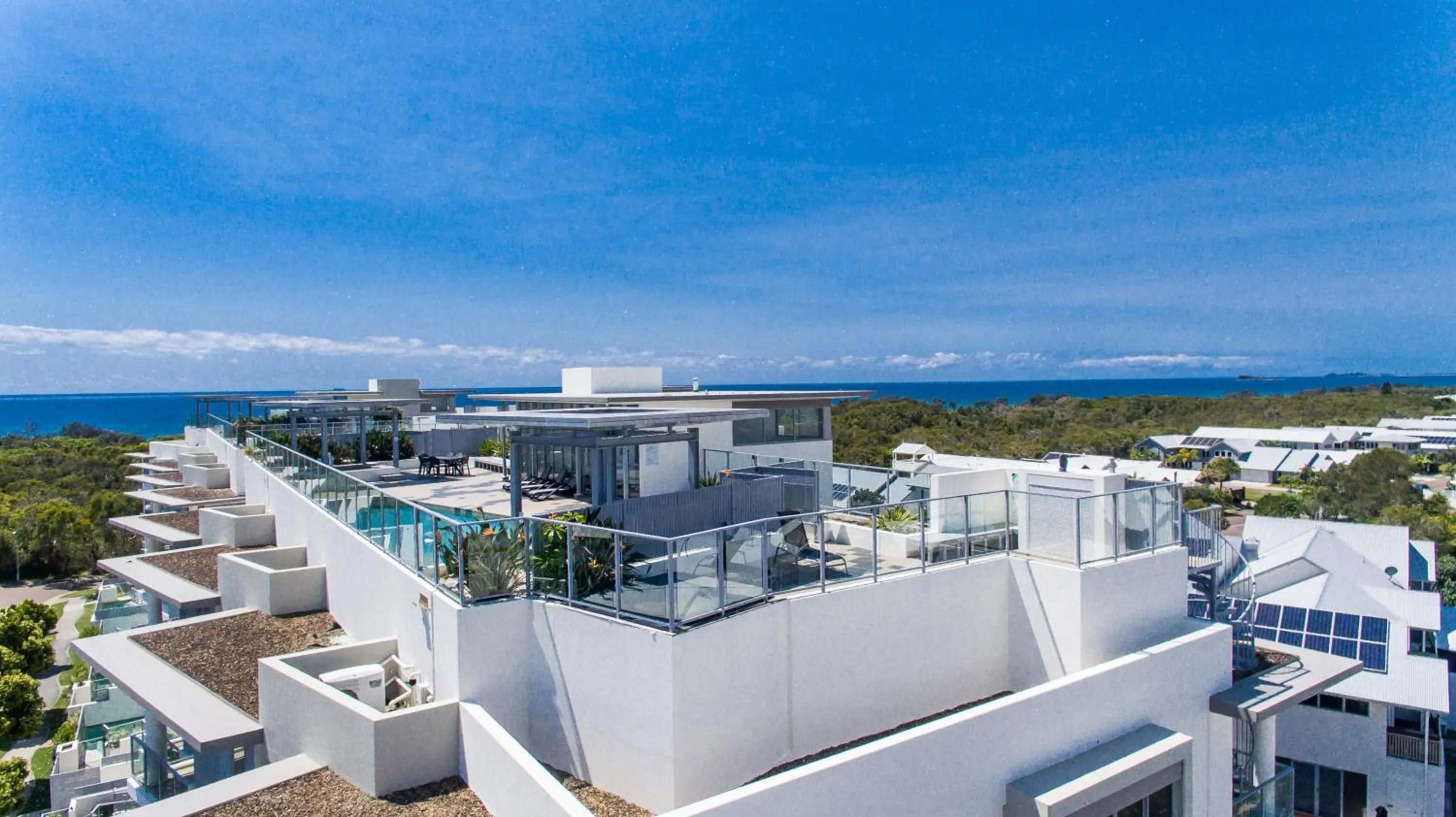 Bird's eye view in White Shells Luxury Apartments Marcoola