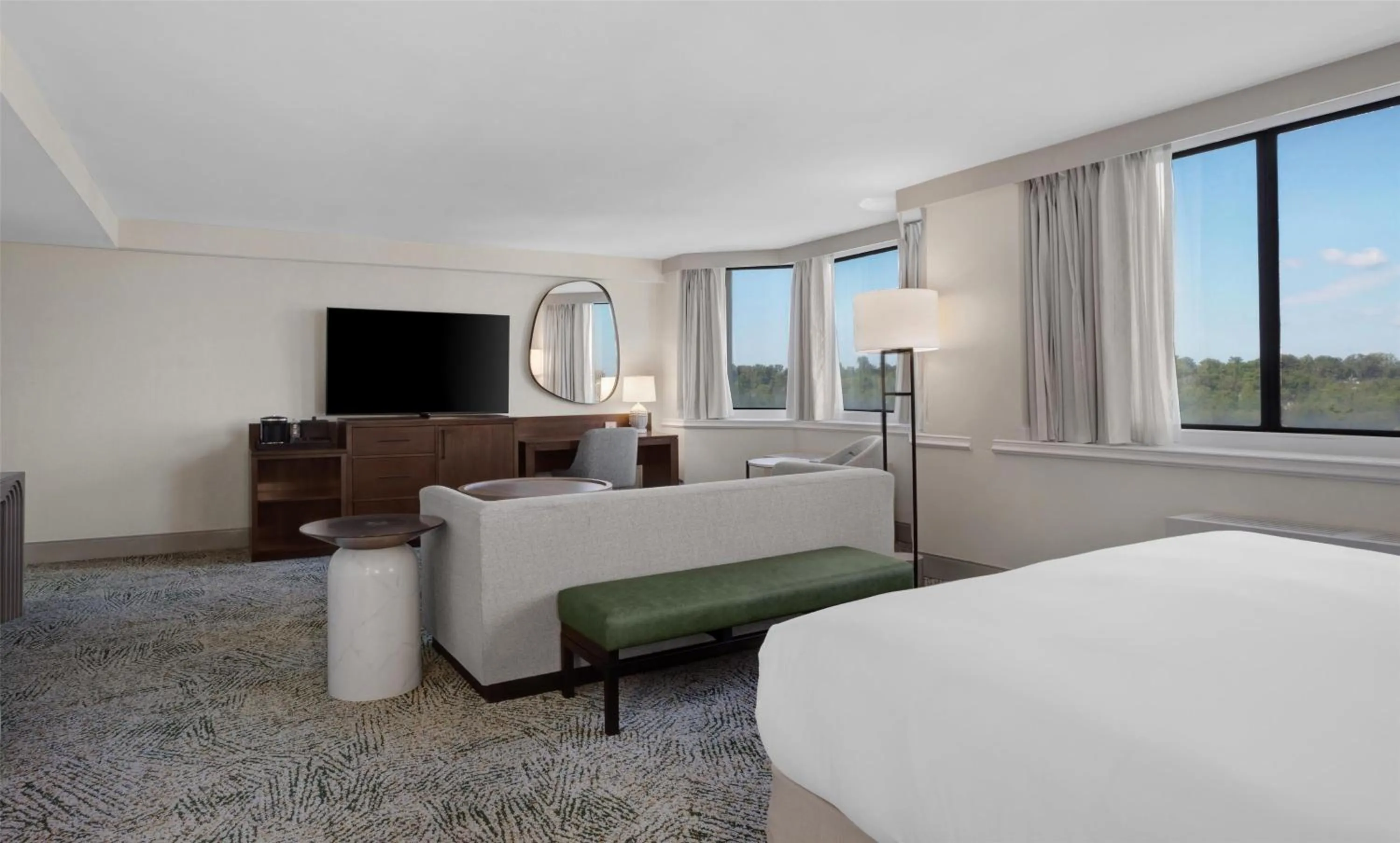 Living room, Bed in Hilton Arlington National Landing