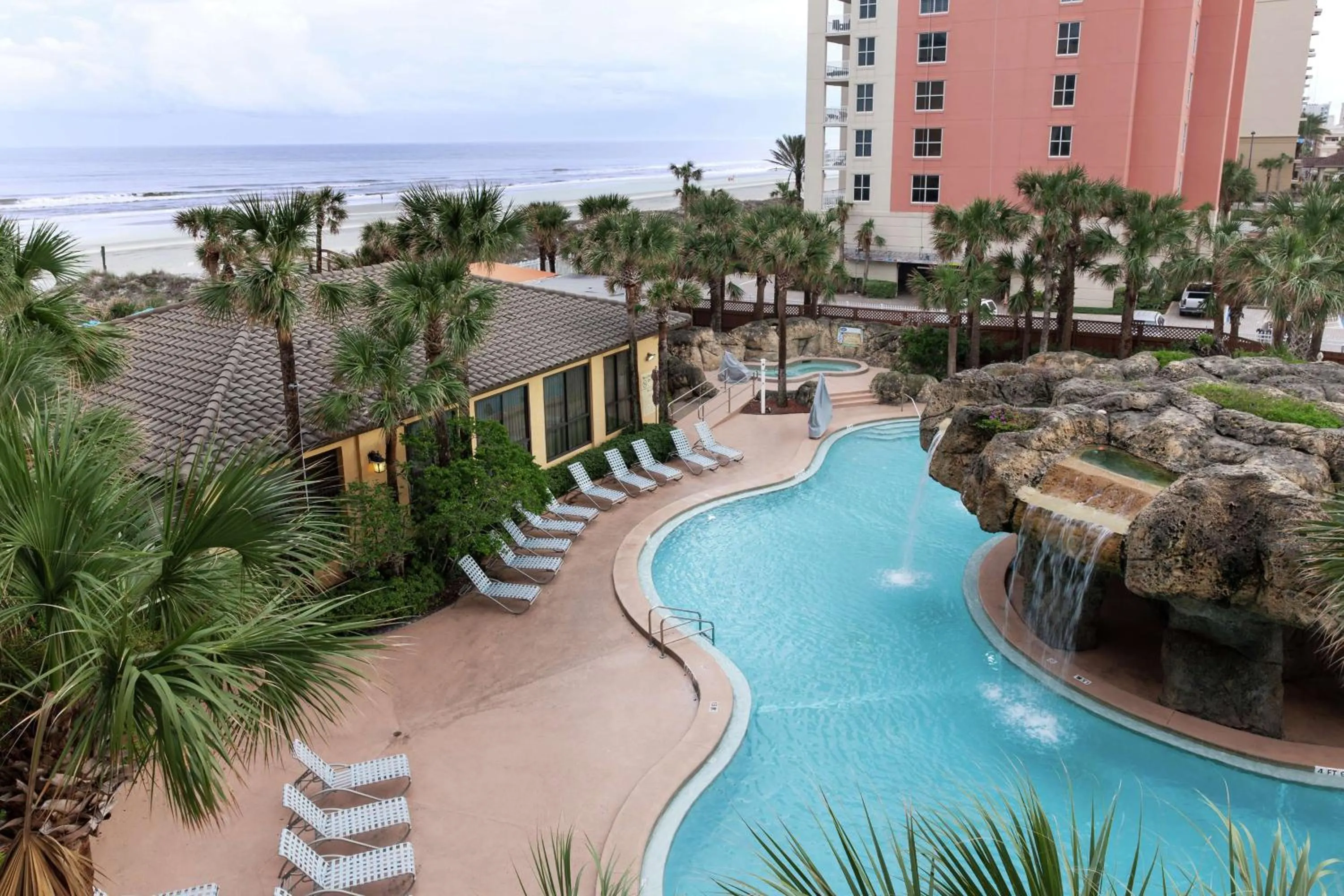 Pool view in Hampton Inn Oceanfront Jacksonville Beach