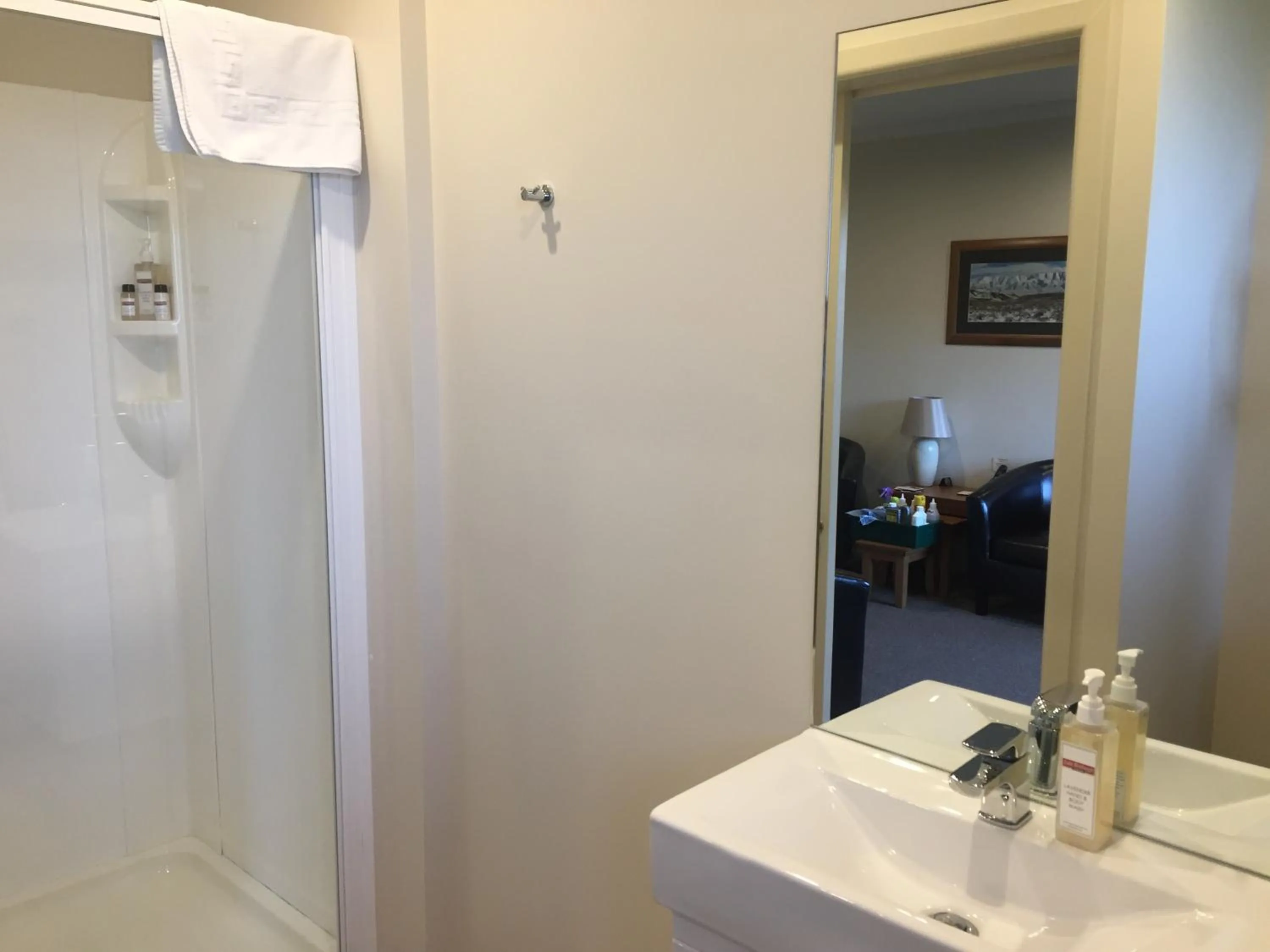 Shower in Lake Roxburgh Lodge