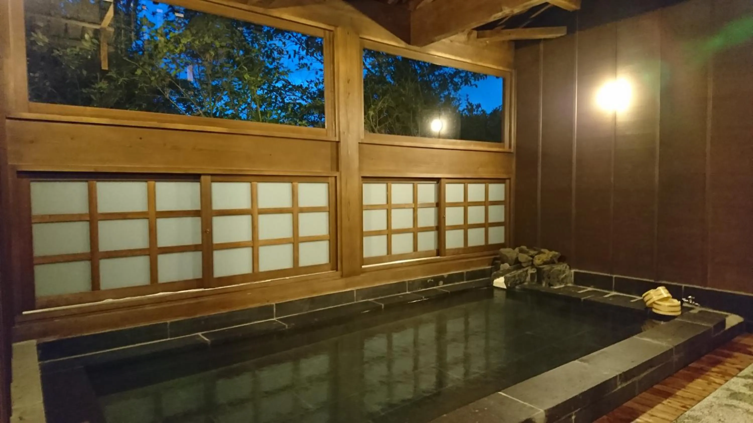 Hot Spring Bath in Kurokawa Onsen Ryokan Ichinoi