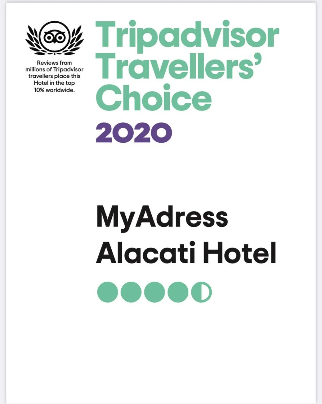 Logo/Certificate/Sign in My Adress Alaçatı Butik Otel