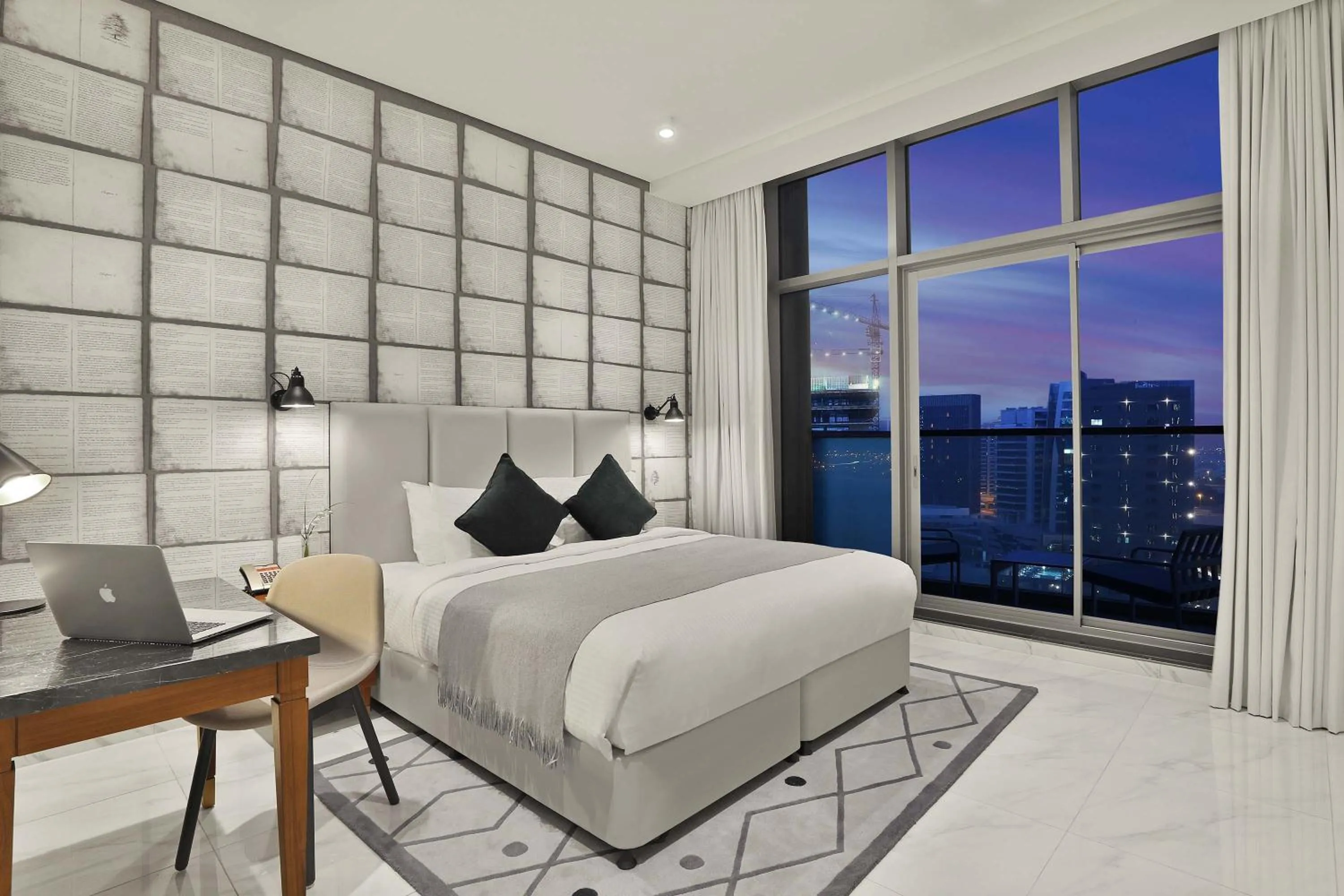 Bedroom, Bed in Millennium Atria Business Bay