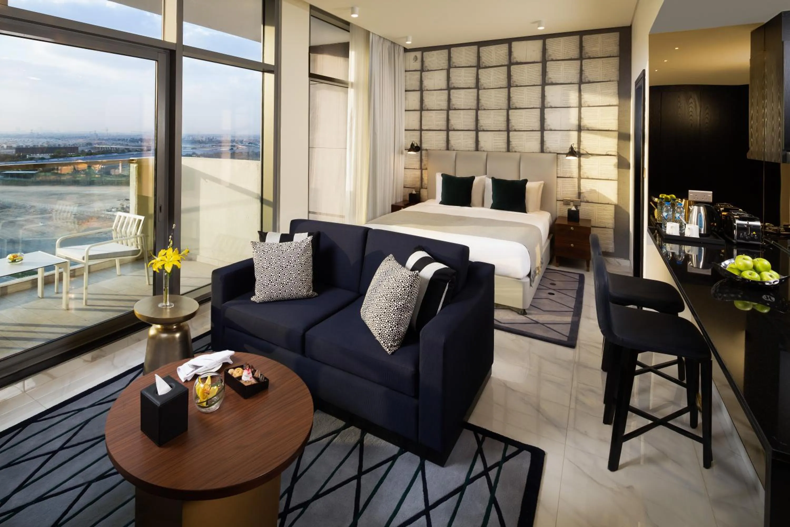 Living room, Bed in Millennium Atria Business Bay