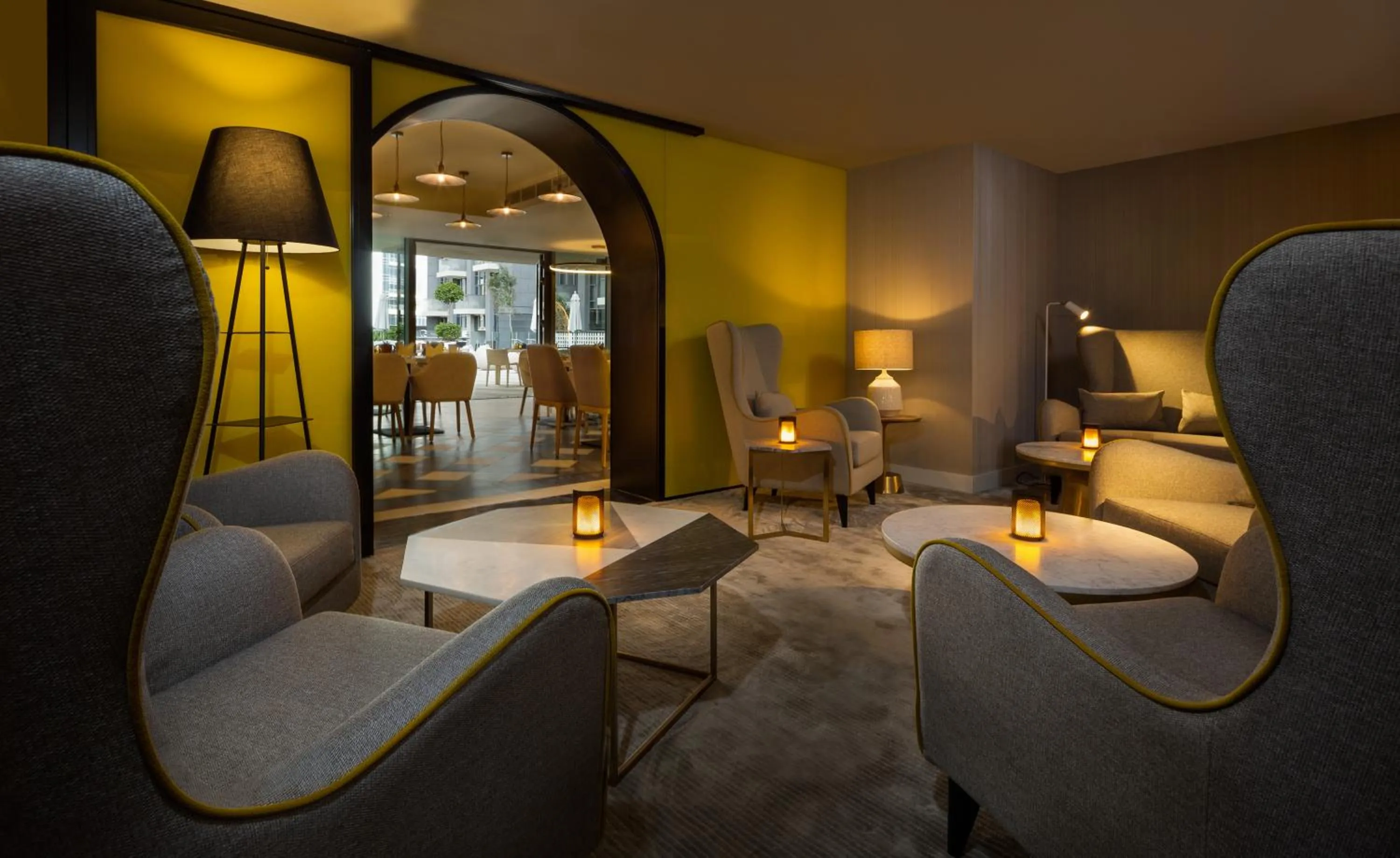 Seating area in Millennium Atria Business Bay