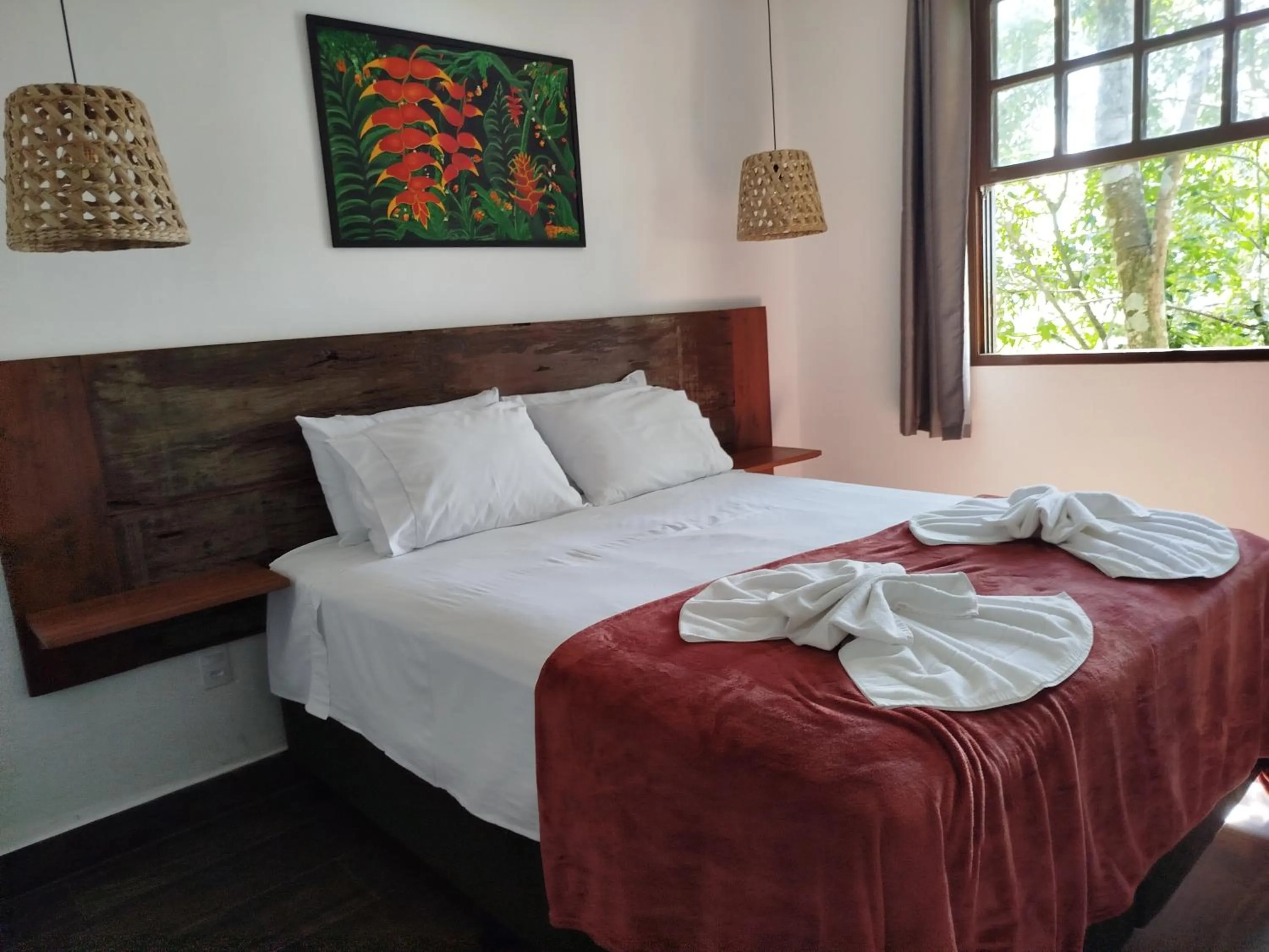 Bed in Pousada Ecomar