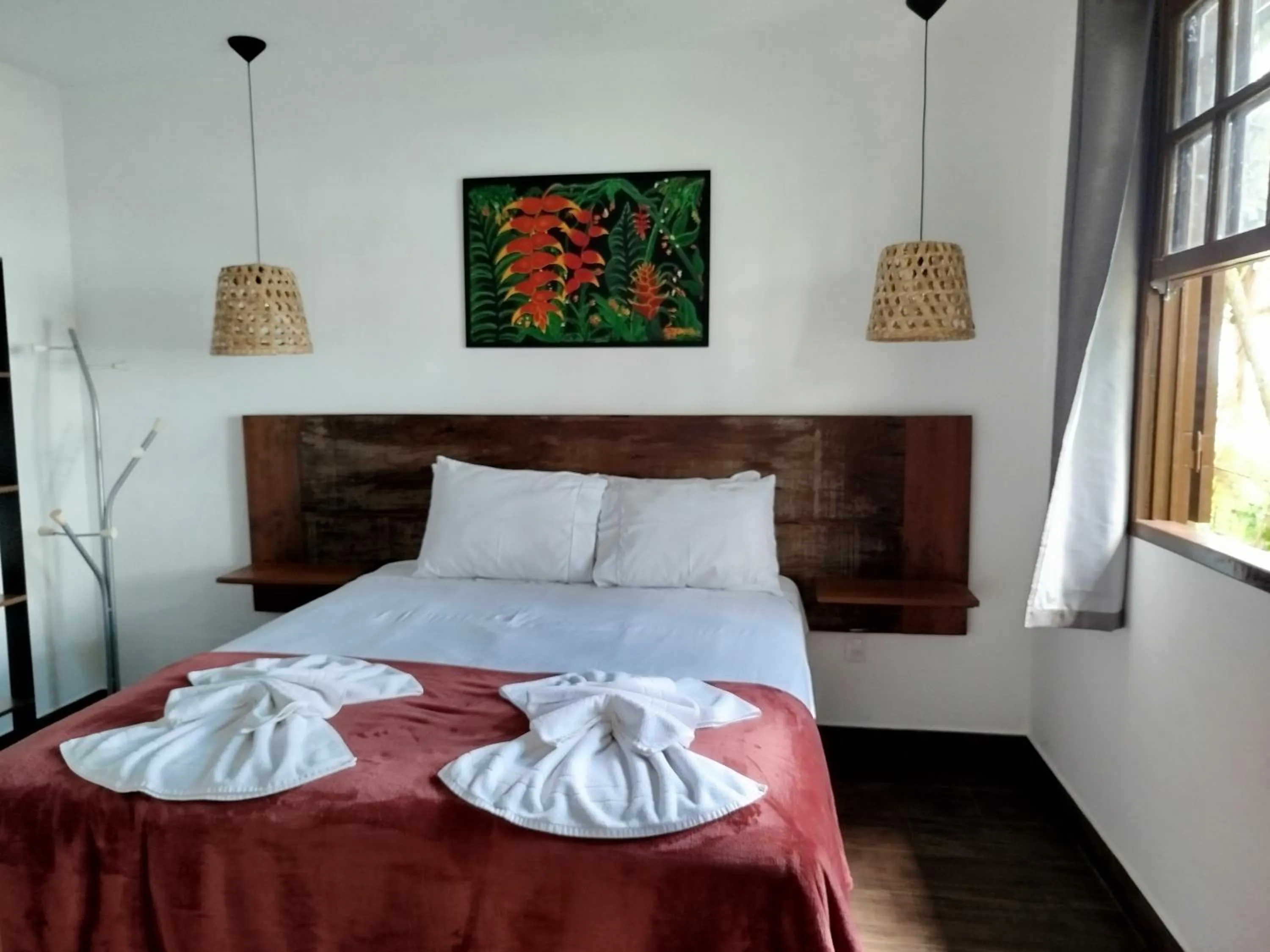 Bed in Pousada Ecomar