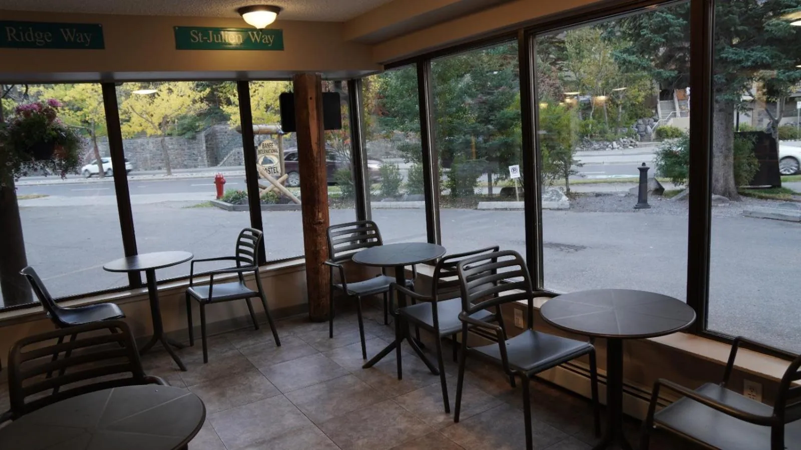 Street view in Banff International Hostel