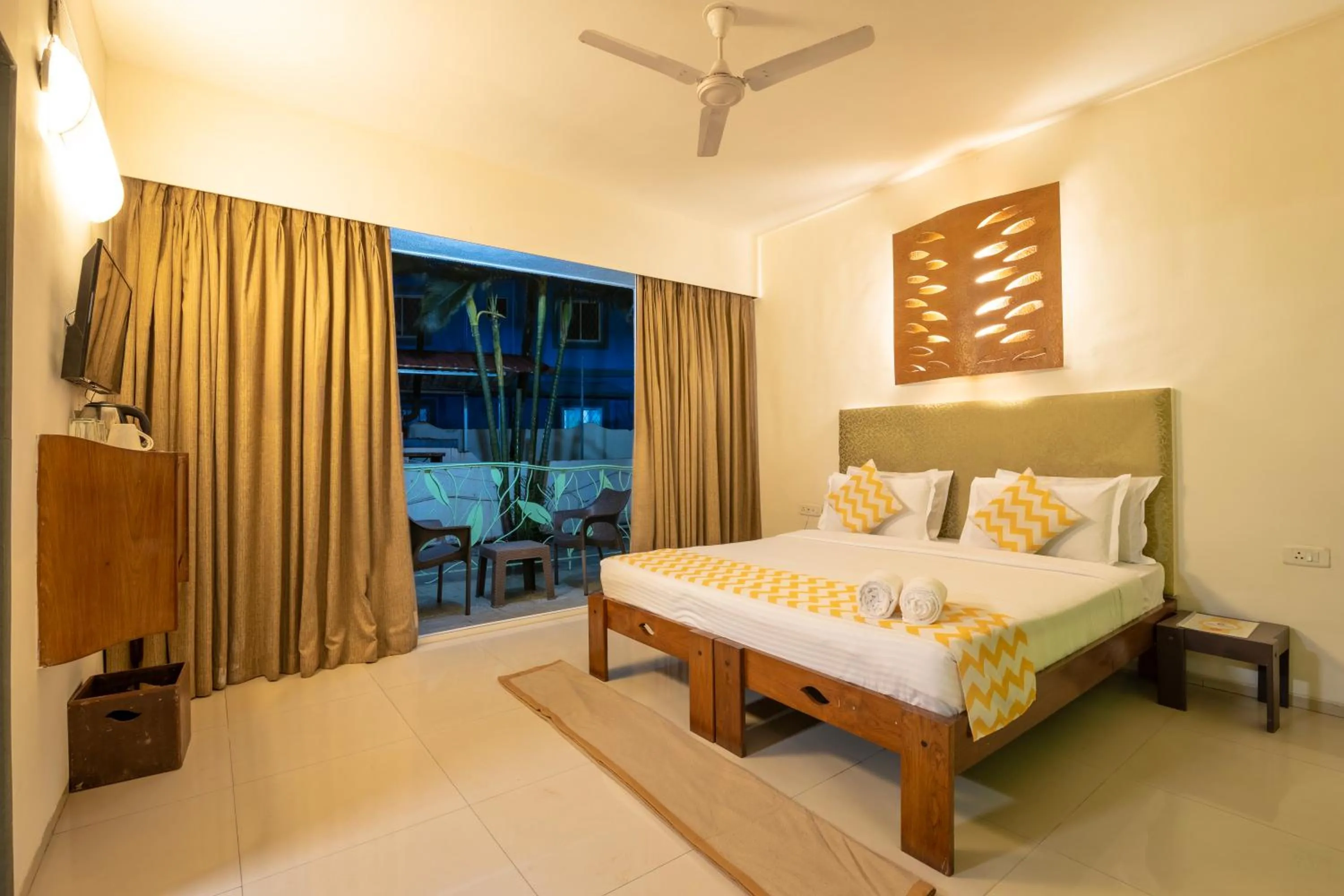 Bed in Sharanam Green Resort