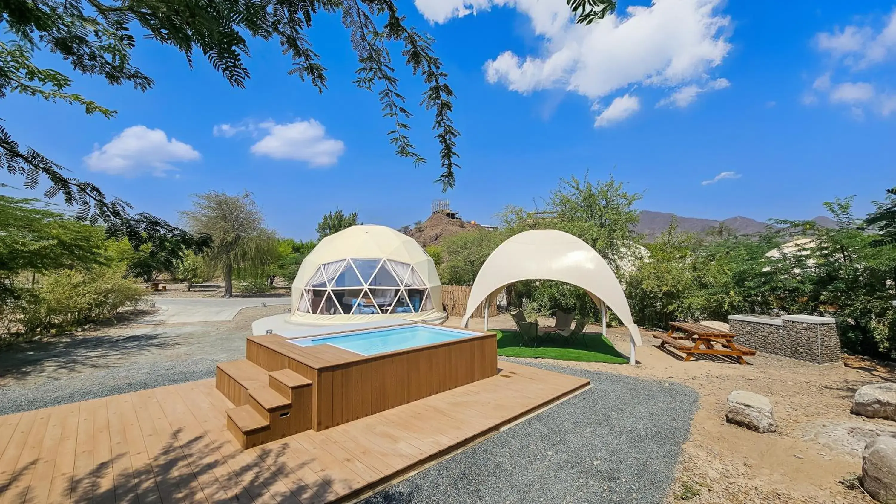 Dome Tent with Plunge Pool and Complimentary Adventure Activities in Hatta Resorts Dome Tent with Plunge Pool and Complimentary Adventure Activities in Hatta Resorts