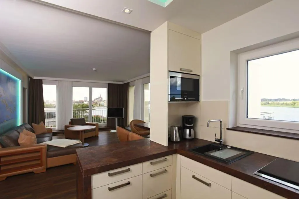 Kitchen or kitchenette in Hotel Warnow