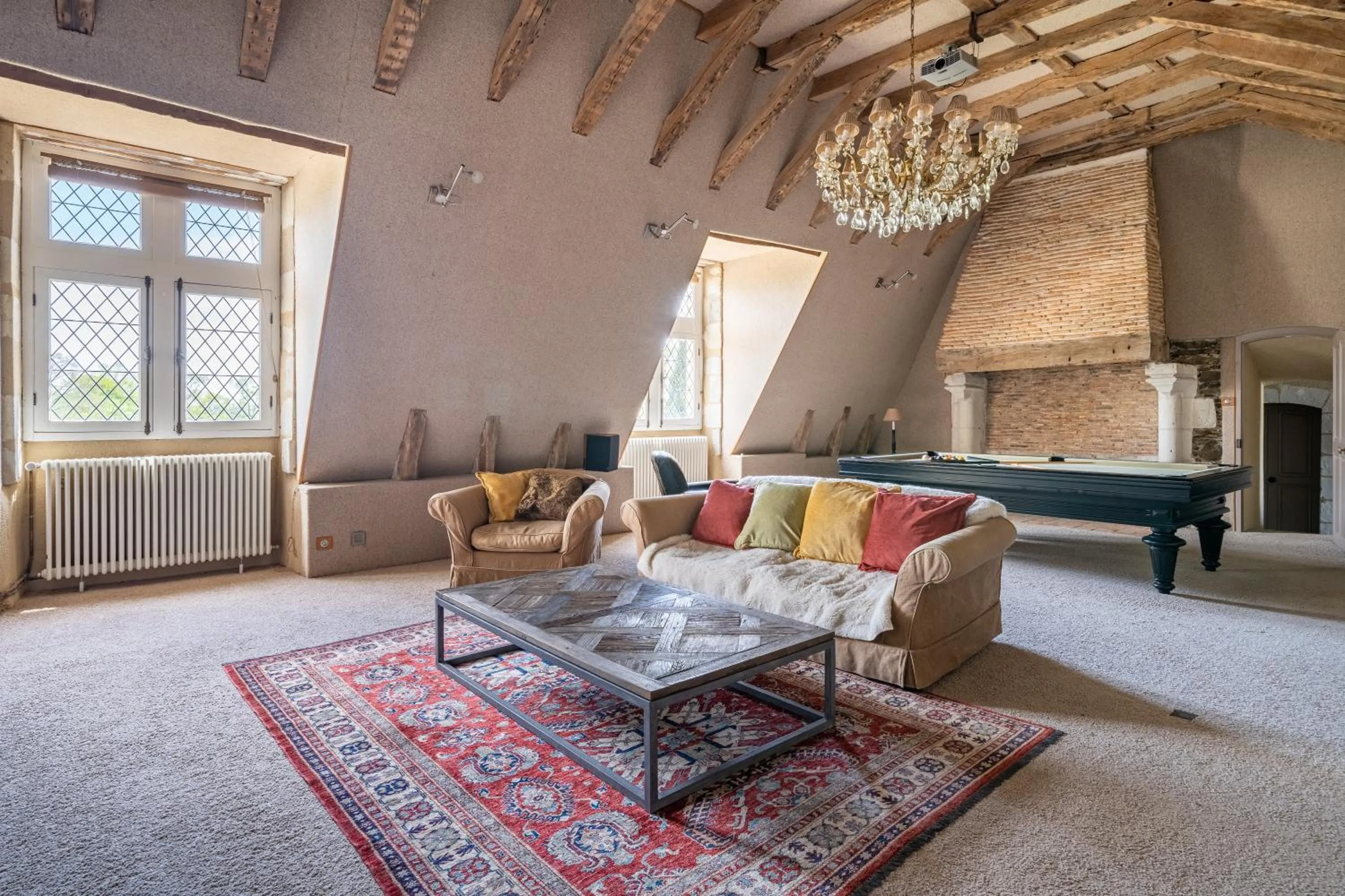 Seating area in Château de l'Epinay