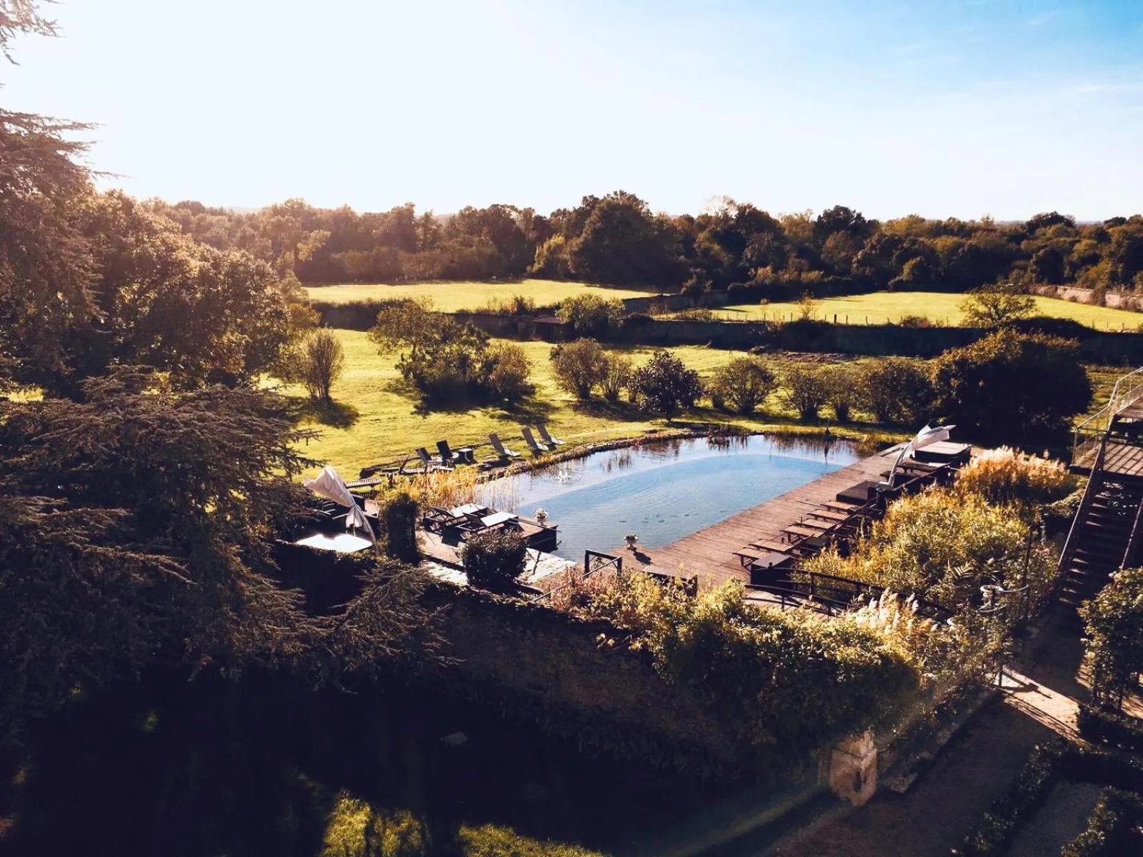Bird's eye view in Château de l'Epinay