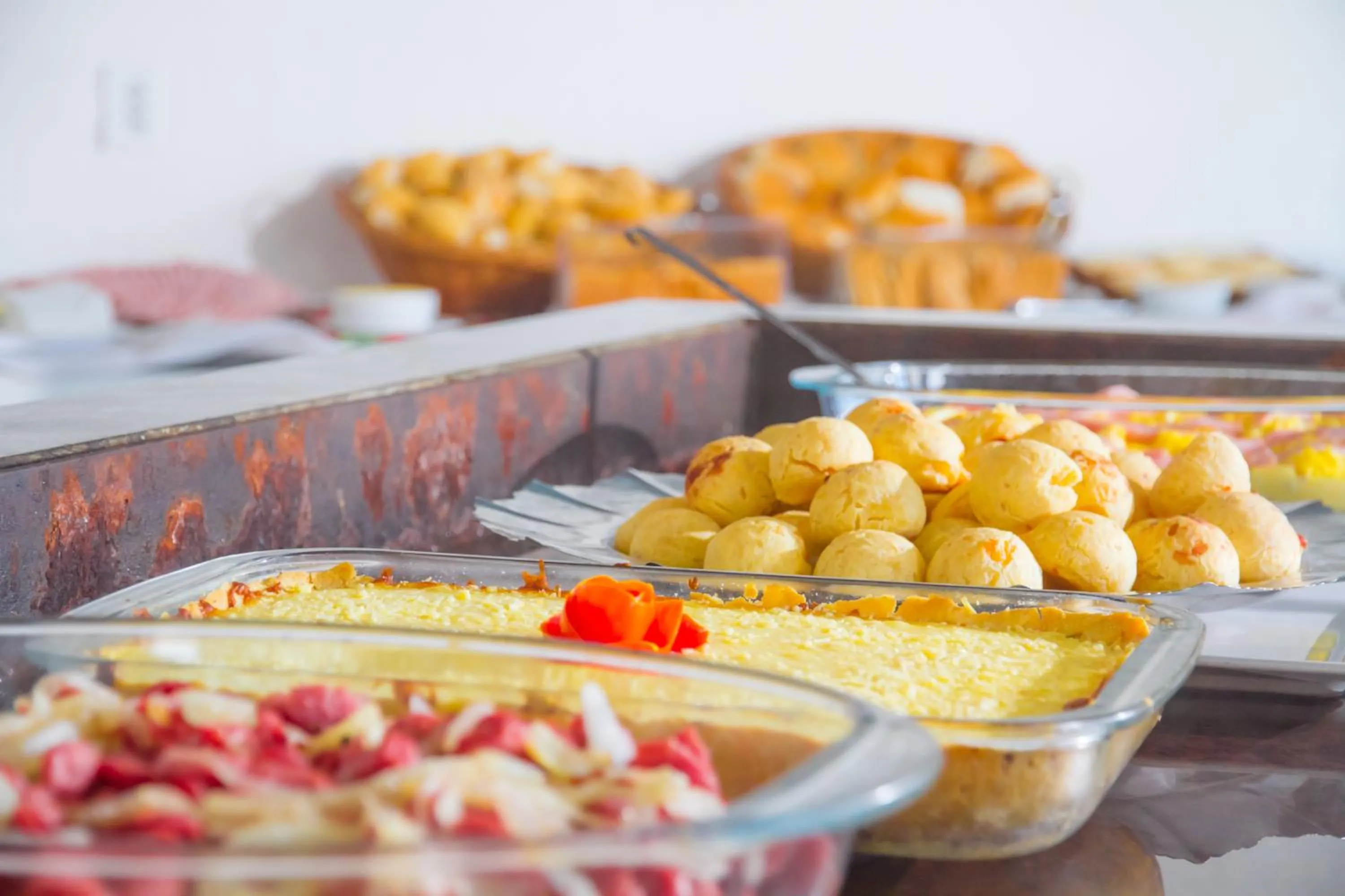 American breakfast in Garça Branca Praia Hotel