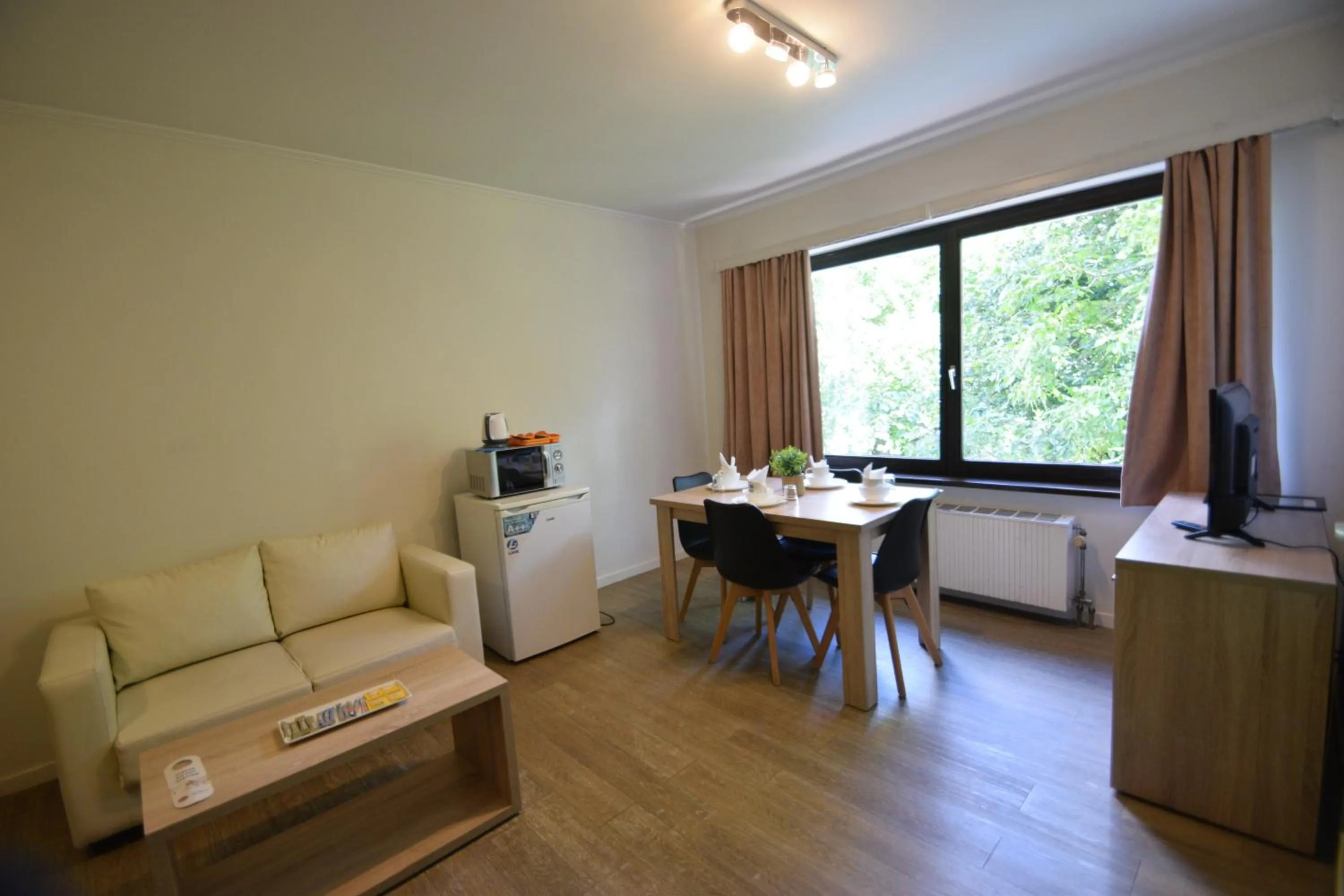 Seating area in Budget Flats Brussels