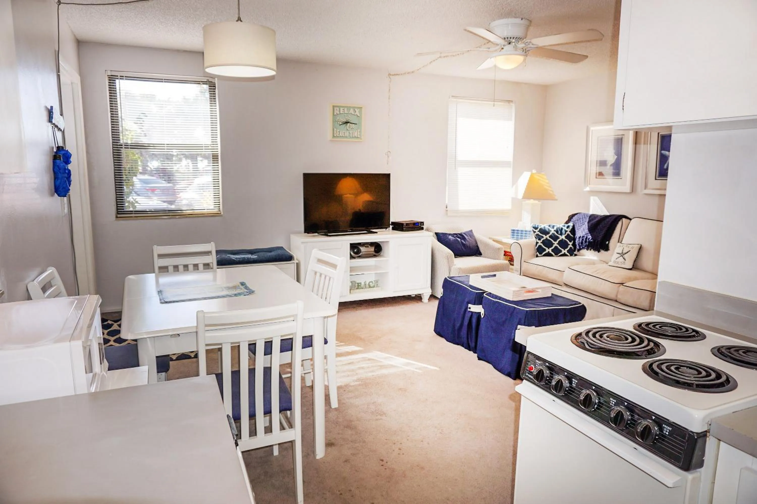 Living room in Gulf Winds Resort by Travel Resort Services