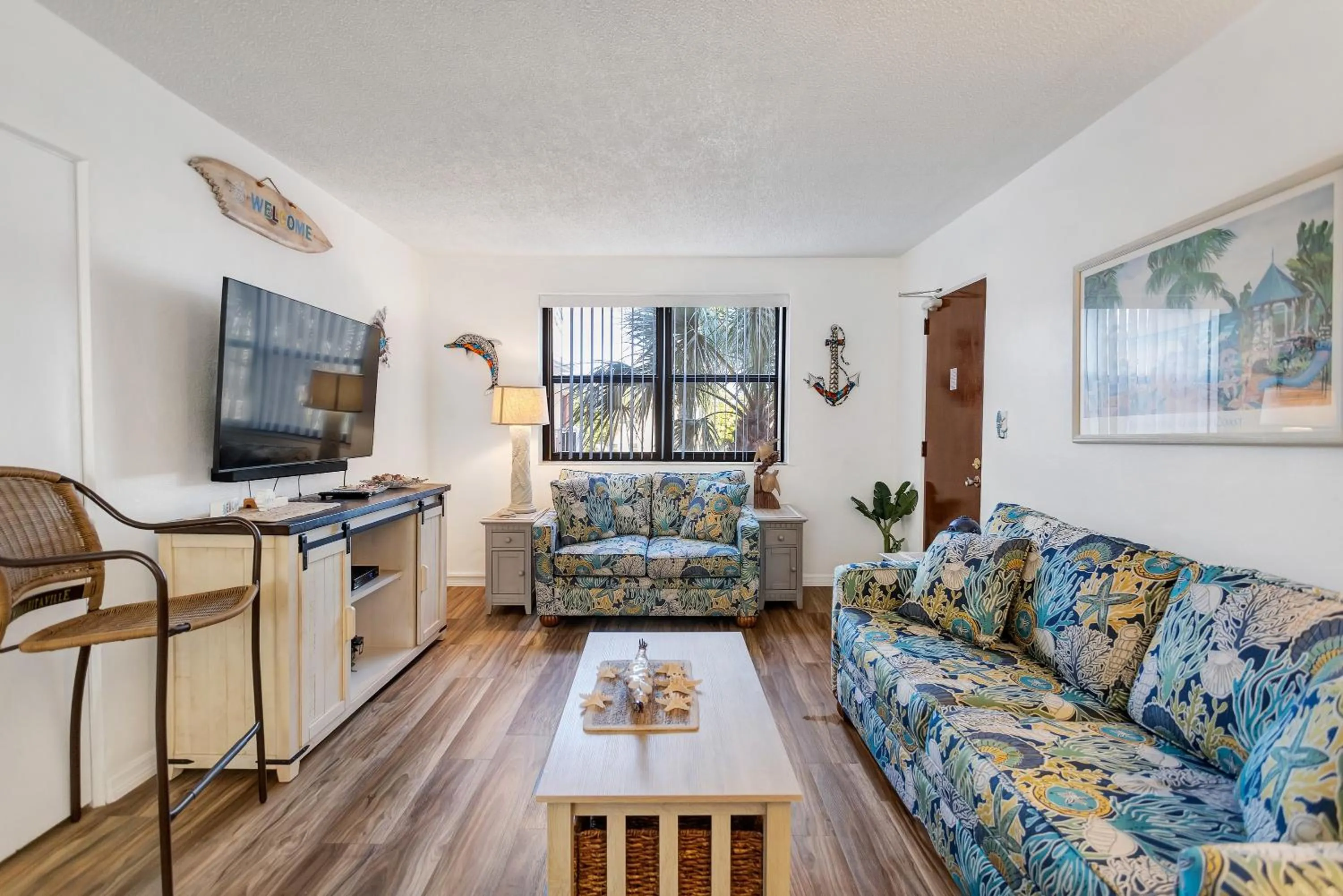 Living room in Gulf Winds Resort by Travel Resort Services