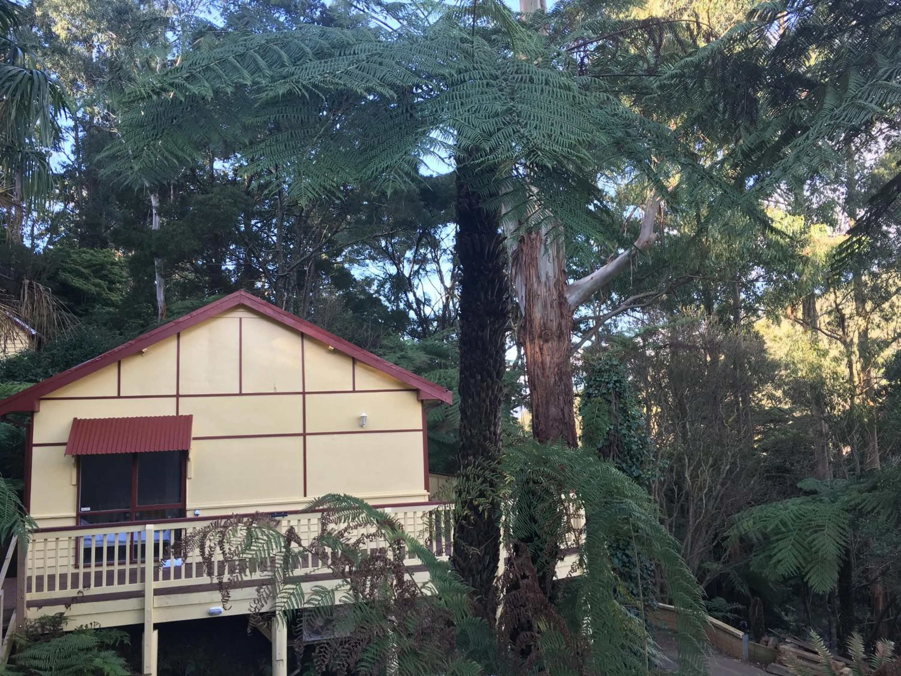 Balcony/Terrace in Charnwood Cottages in Warburton