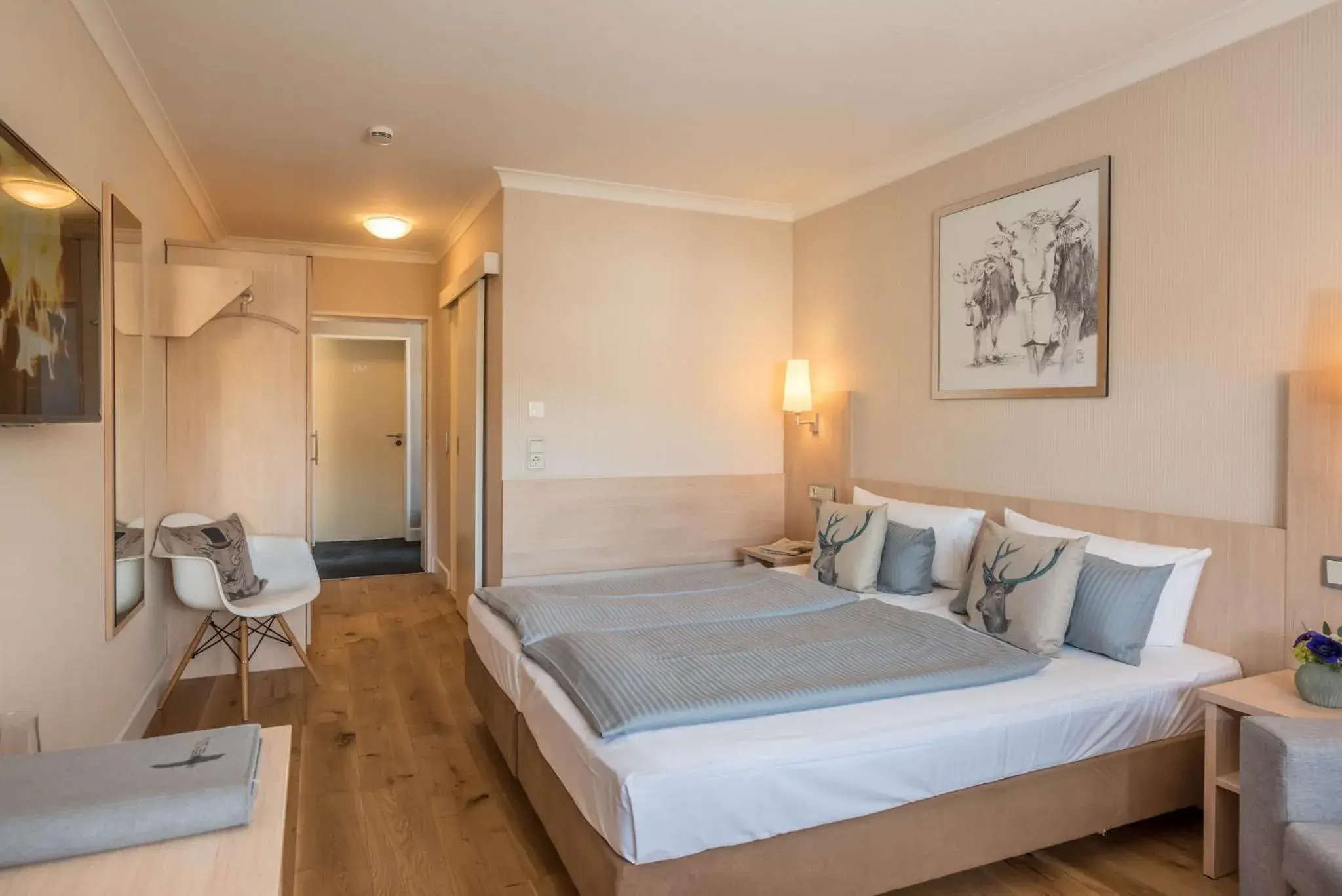 Standard Double Room with Lake View and Balcony in Ammersee-Hotel Standard Double Room with Lake View and Balcony in Ammersee-Hotel