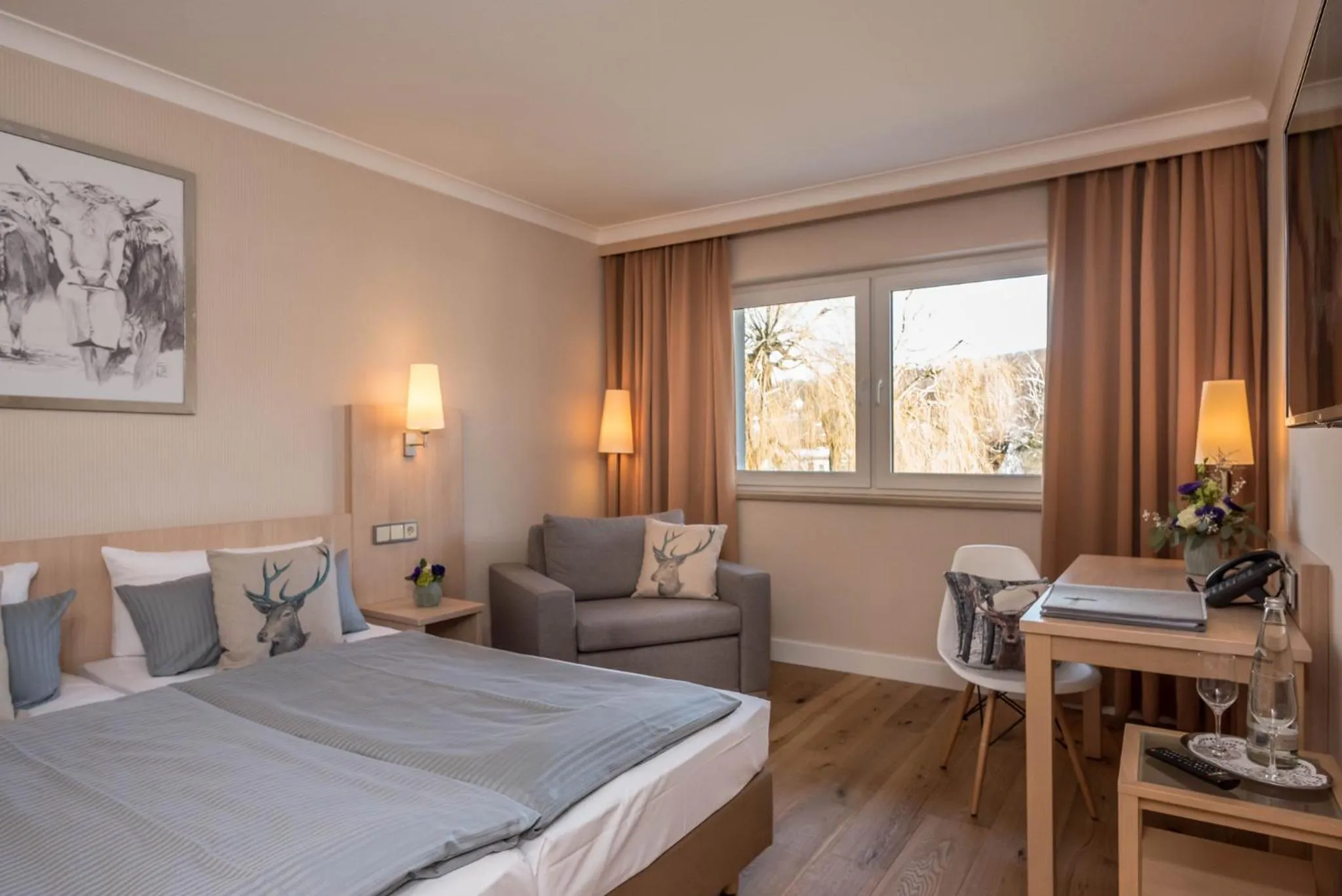 Photo of the whole room, Bed in Ammersee-Hotel