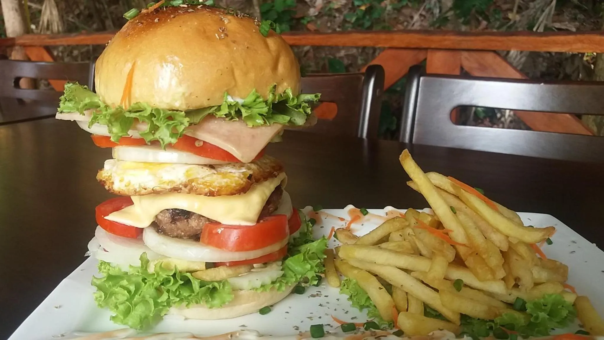 Lunch in Jungle Hill Beach Bungalow