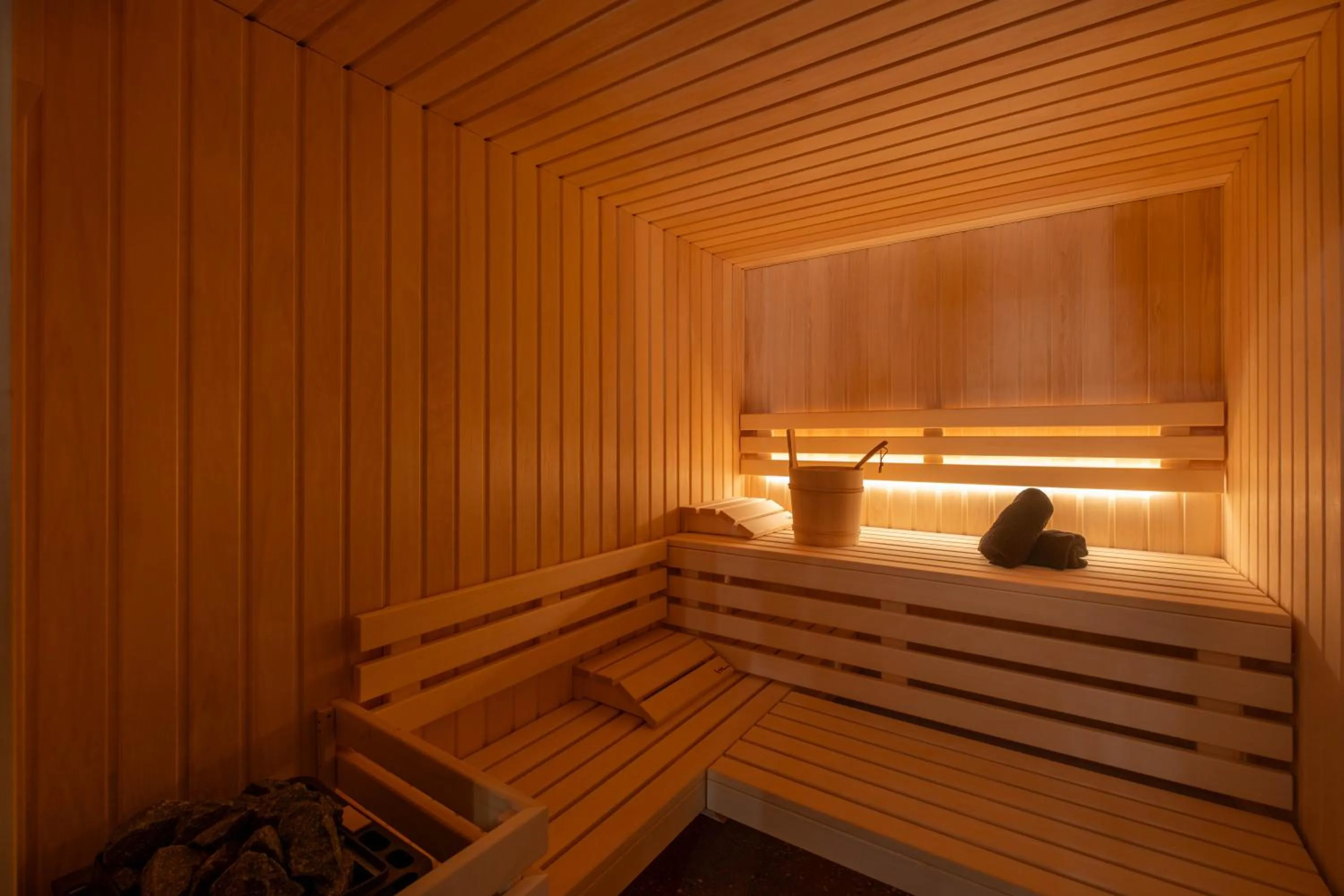 Sauna in Hôtel Littéraire Stendhal et Spa