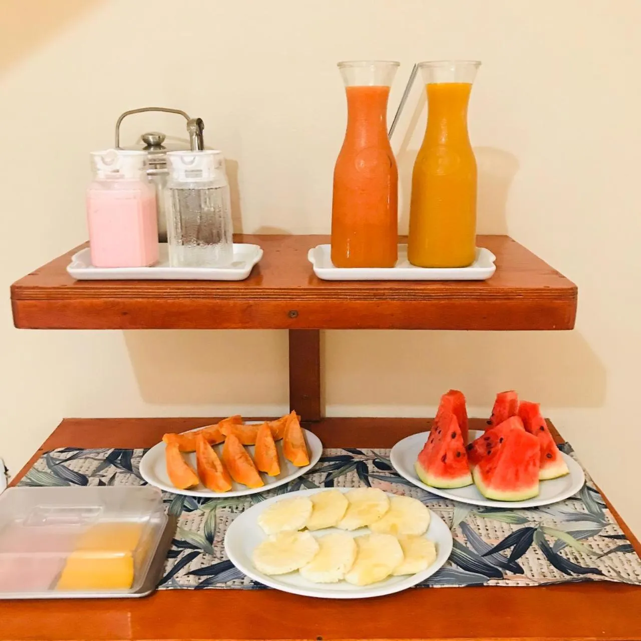 Continental breakfast in Pousada Ilha do Encanto