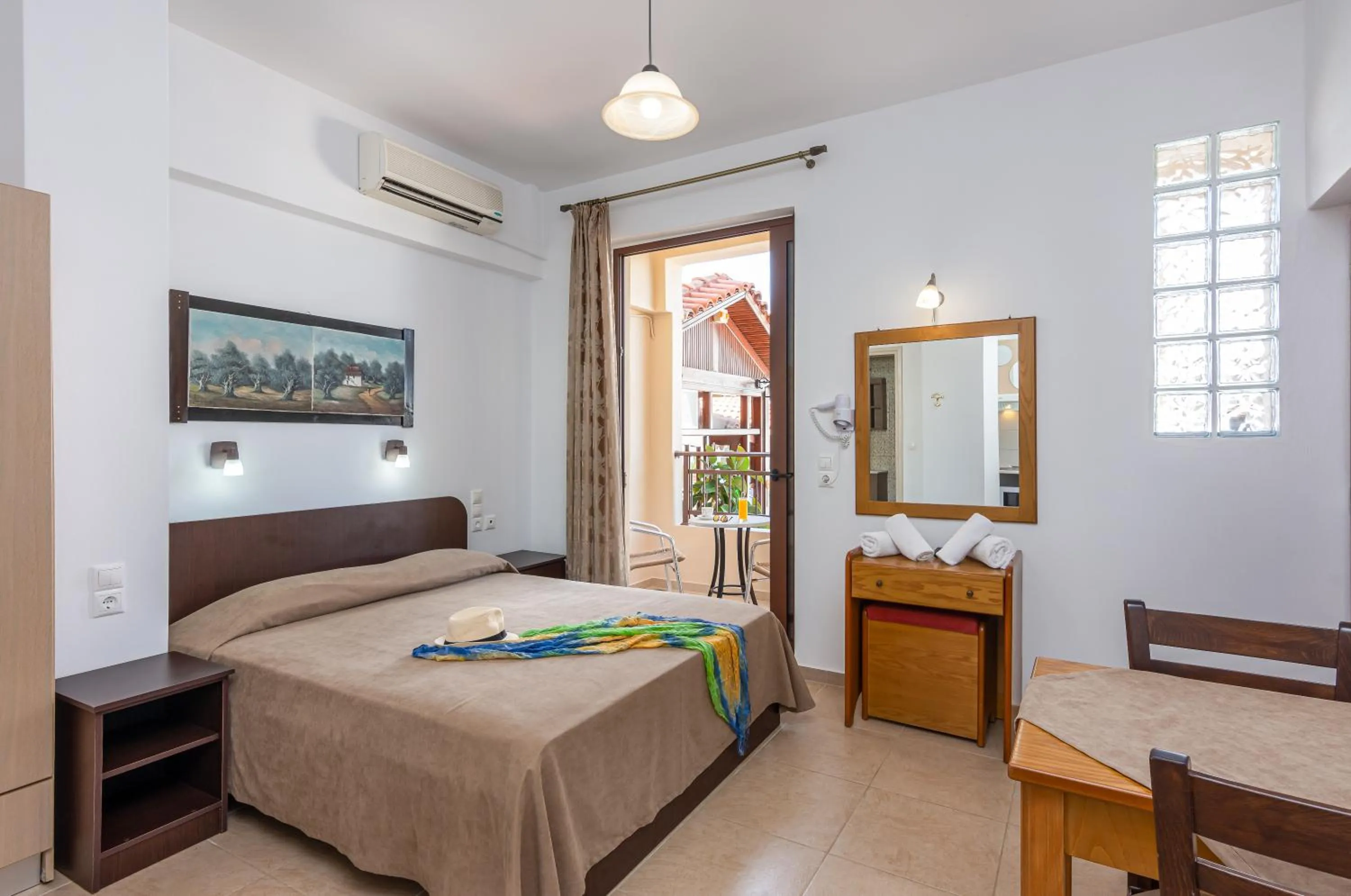 Bedroom, Bed in Galini Apartments