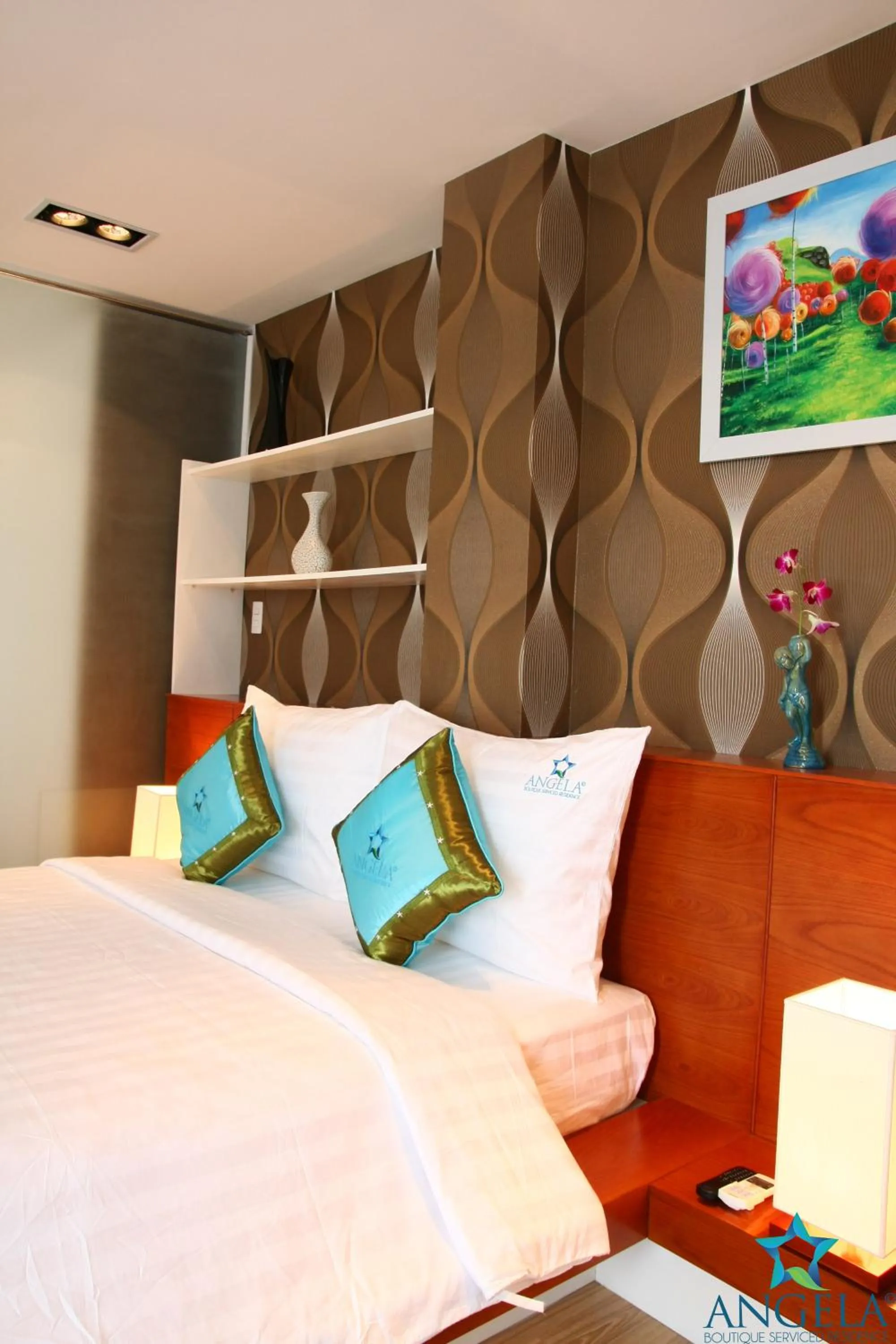 Decorative detail, Bed in Angela Boutique Serviced Residence