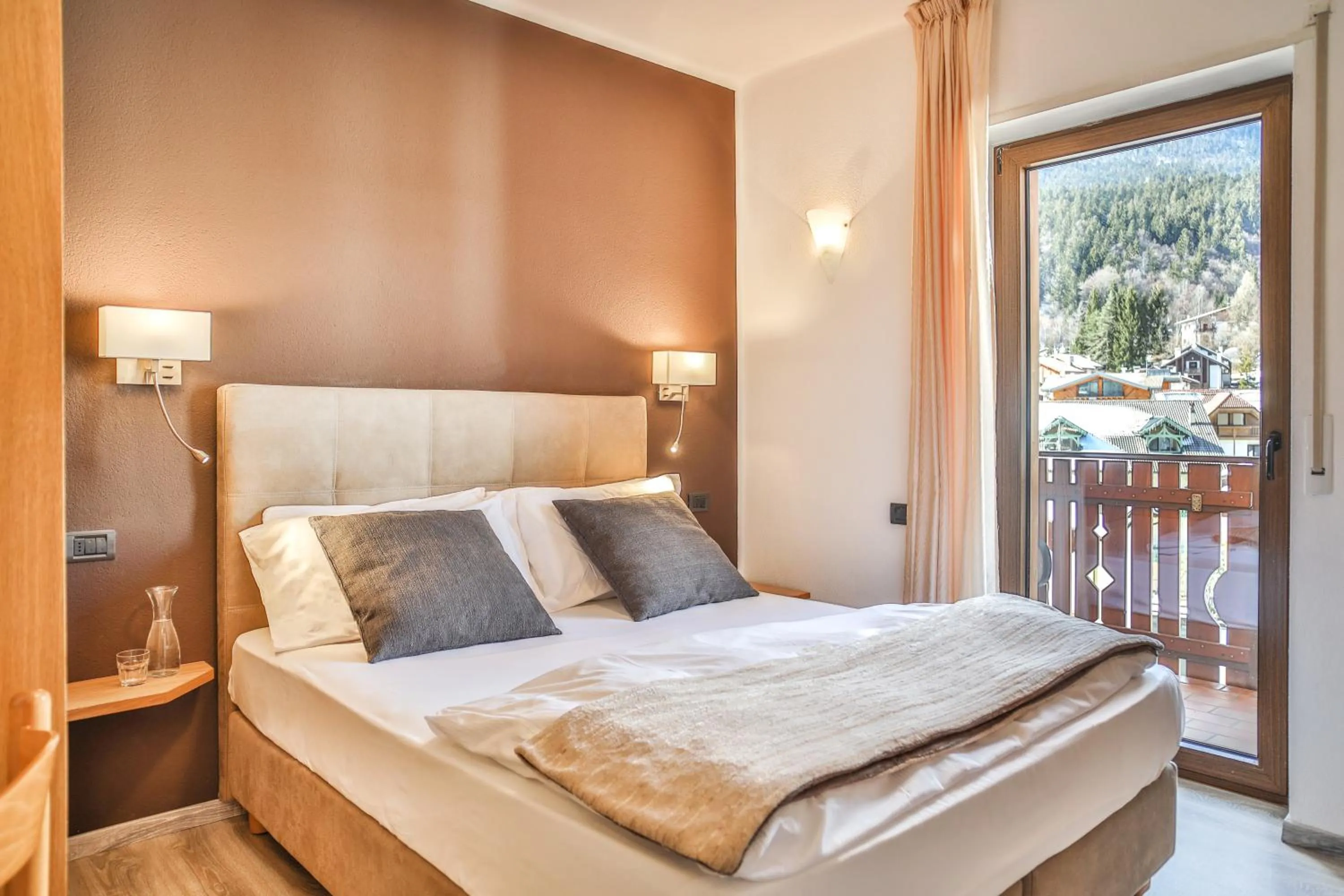 Bed in Hotel Rosa Alpina