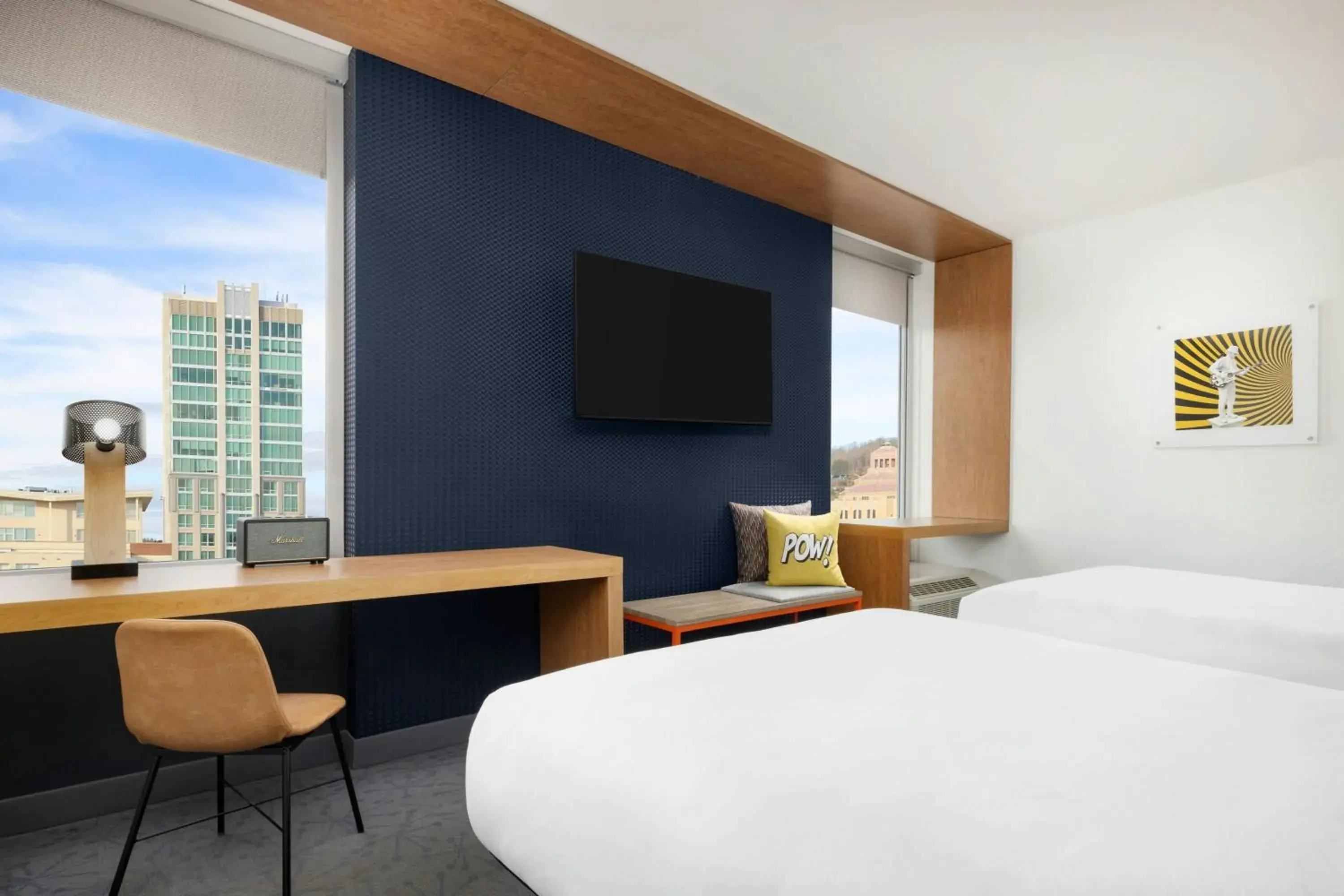 Queen Room with Two Queen Beds with City View in Aloft Asheville Downtown Queen Room with Two Queen Beds with City View in Aloft Asheville Downtown