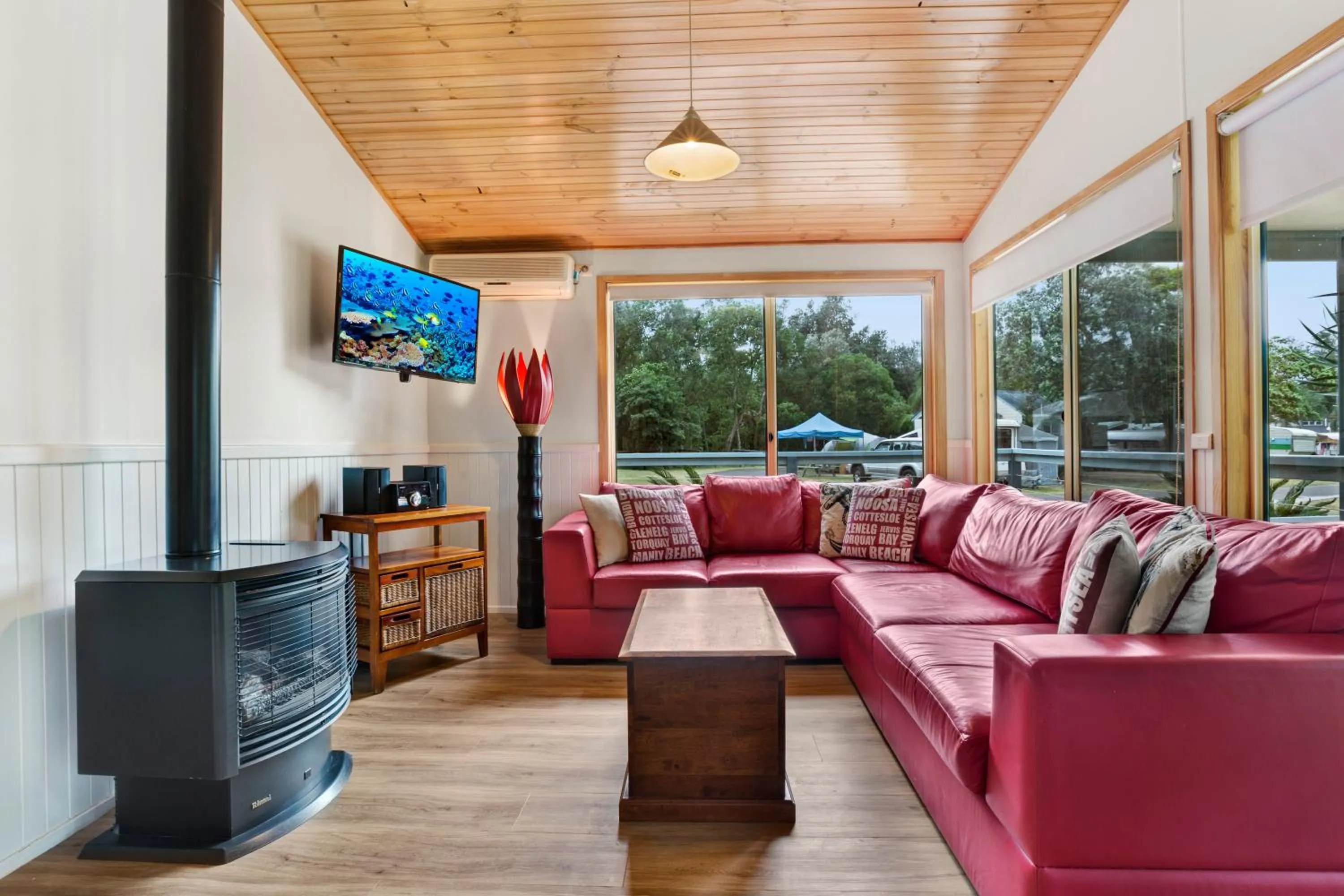 Seating area in Seven Mile Beach Holiday Park