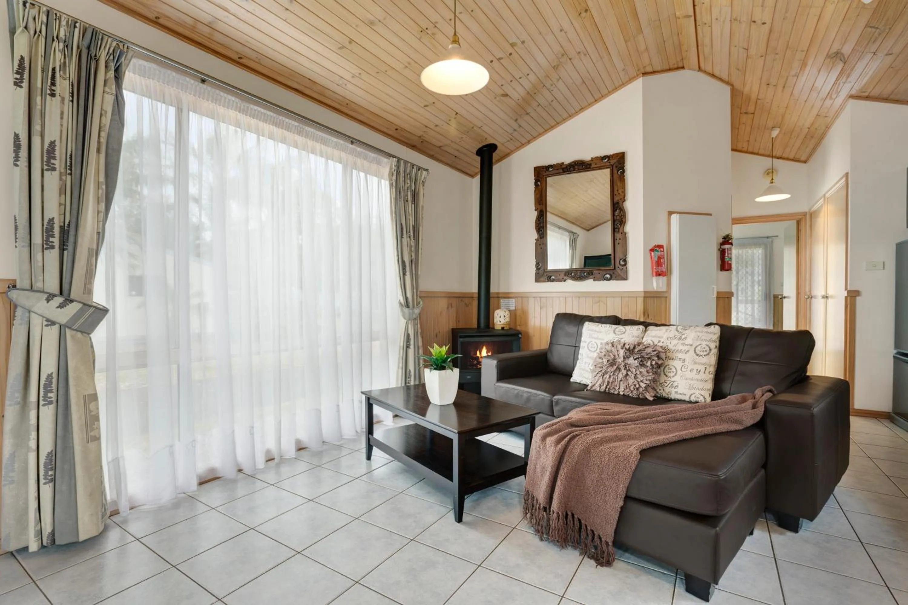 Seating area in Seven Mile Beach Holiday Park