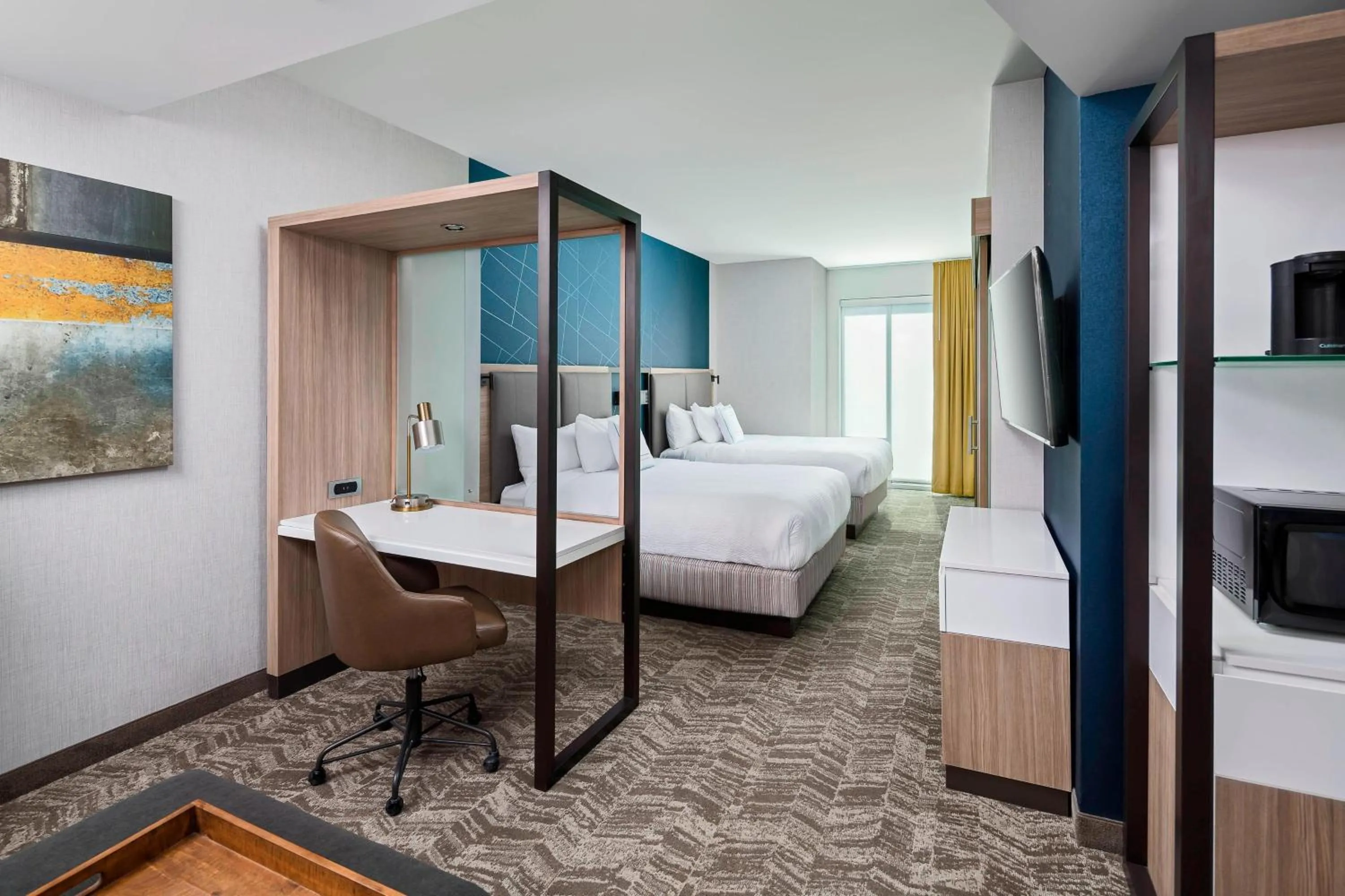 Bedroom, Bed in SpringHill Suites by Marriott Greenville Downtown