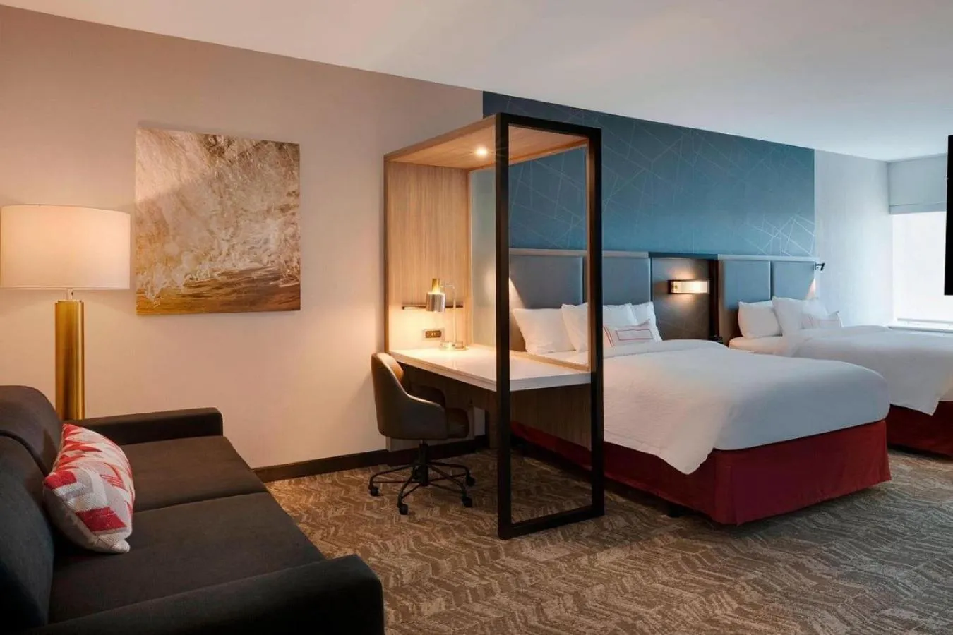 Photo of the whole room, Bed in SpringHill Suites by Marriott Hampton Portsmouth