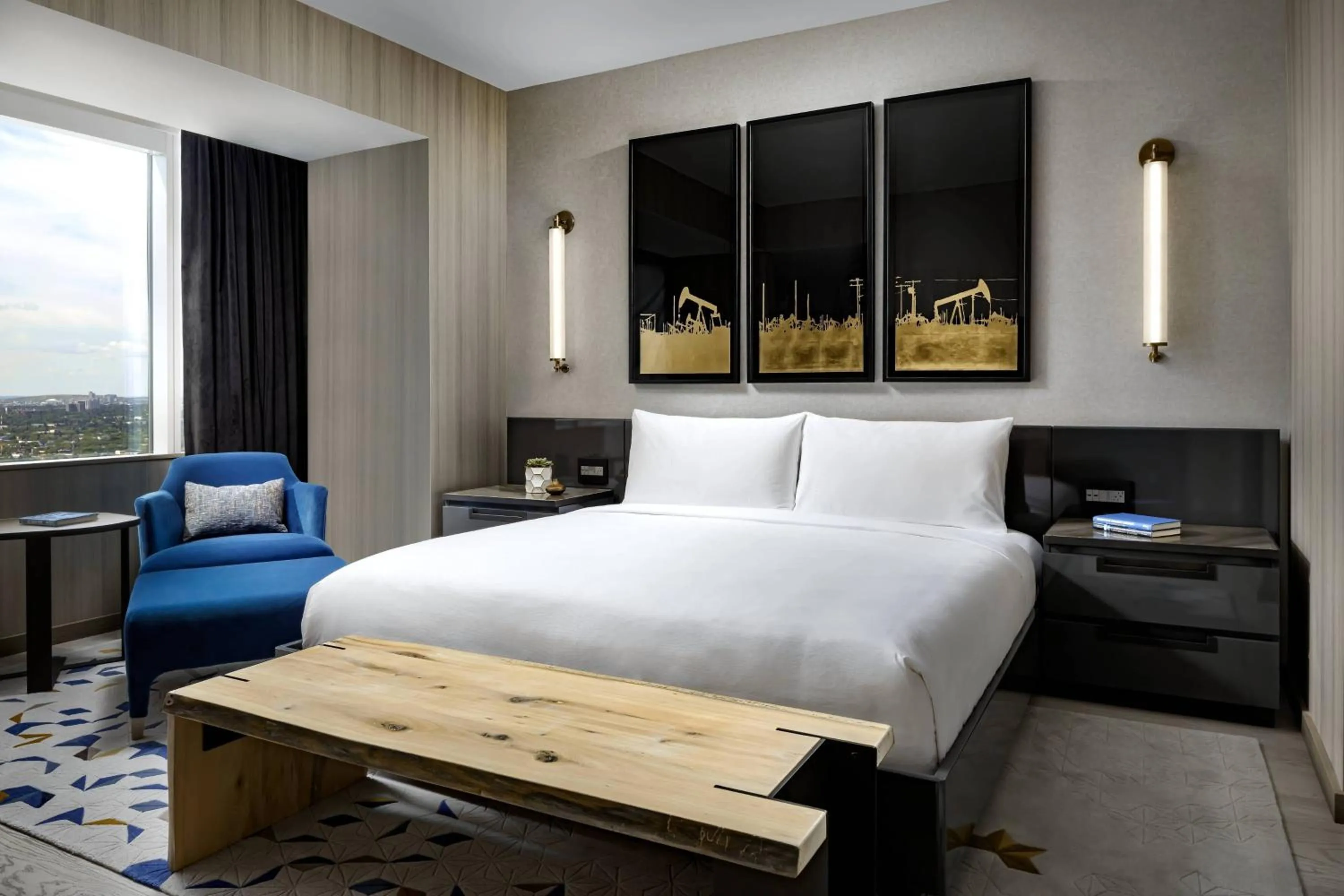 Bedroom, Bed in JW Marriott Edmonton ICE District