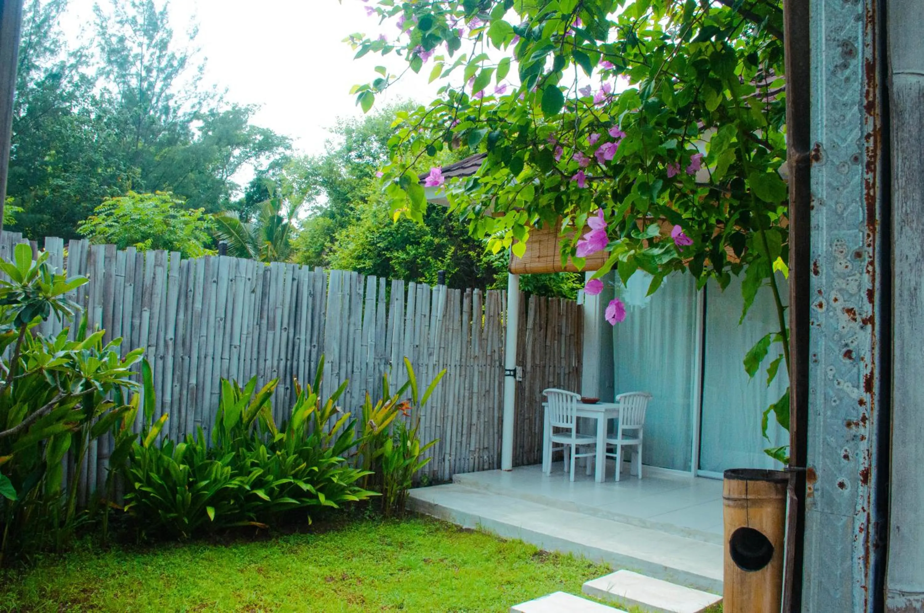 Patio in Villa Samalas Resort and Restaurant