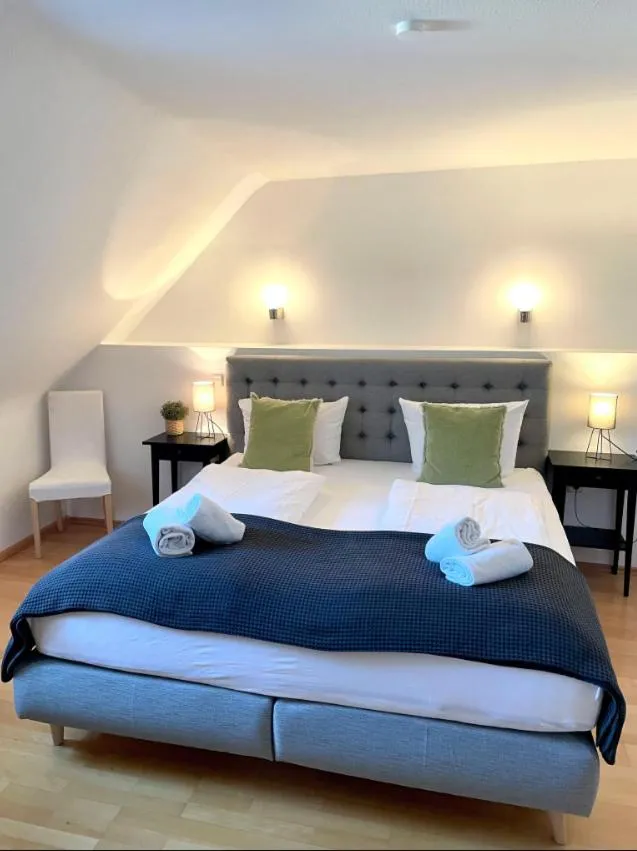 Bed in Hotel & Restaurant Grüner Baum Merzhausen