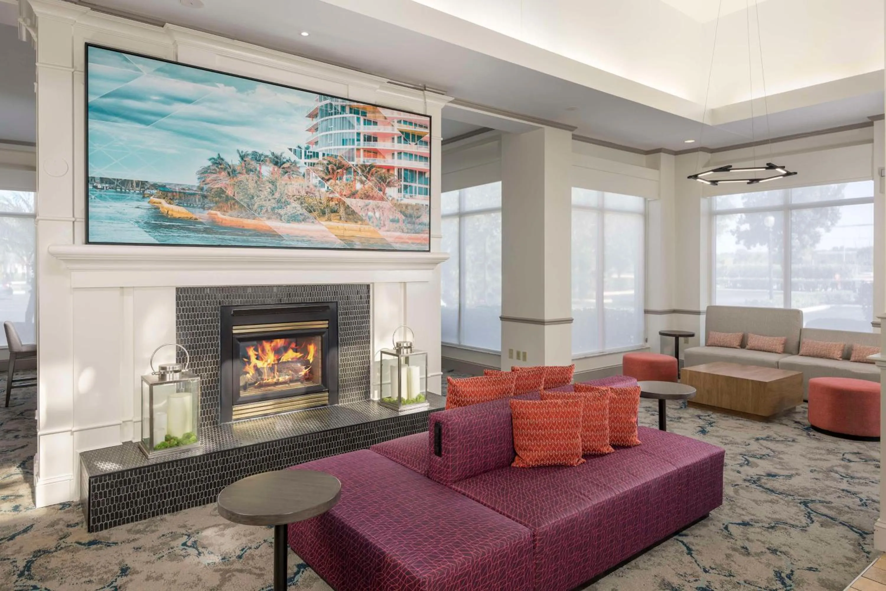 Lobby or reception in Hilton Garden Inn Boca Raton