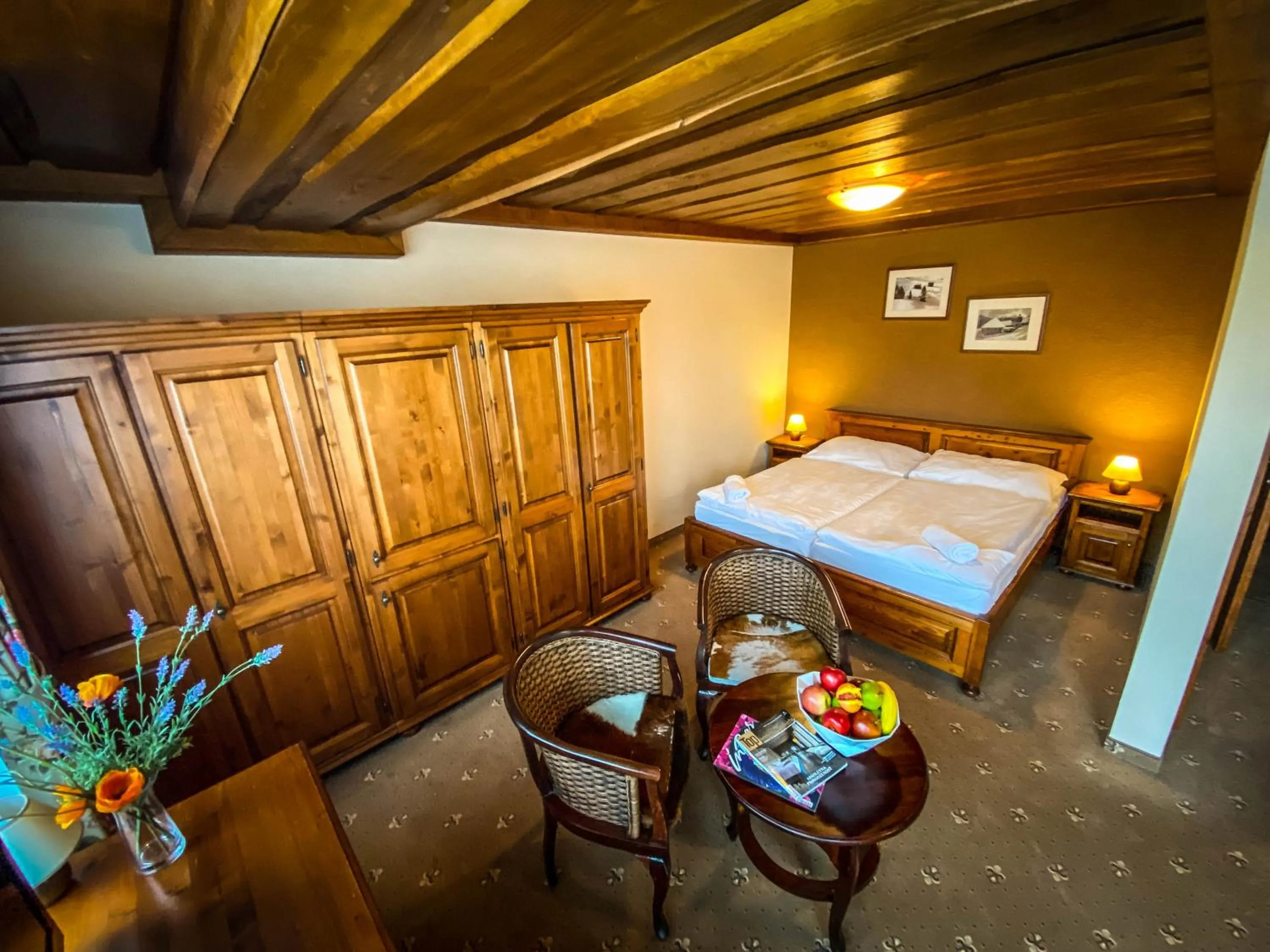 Bathroom, Bed in Wellness Hotel Encian Donovaly