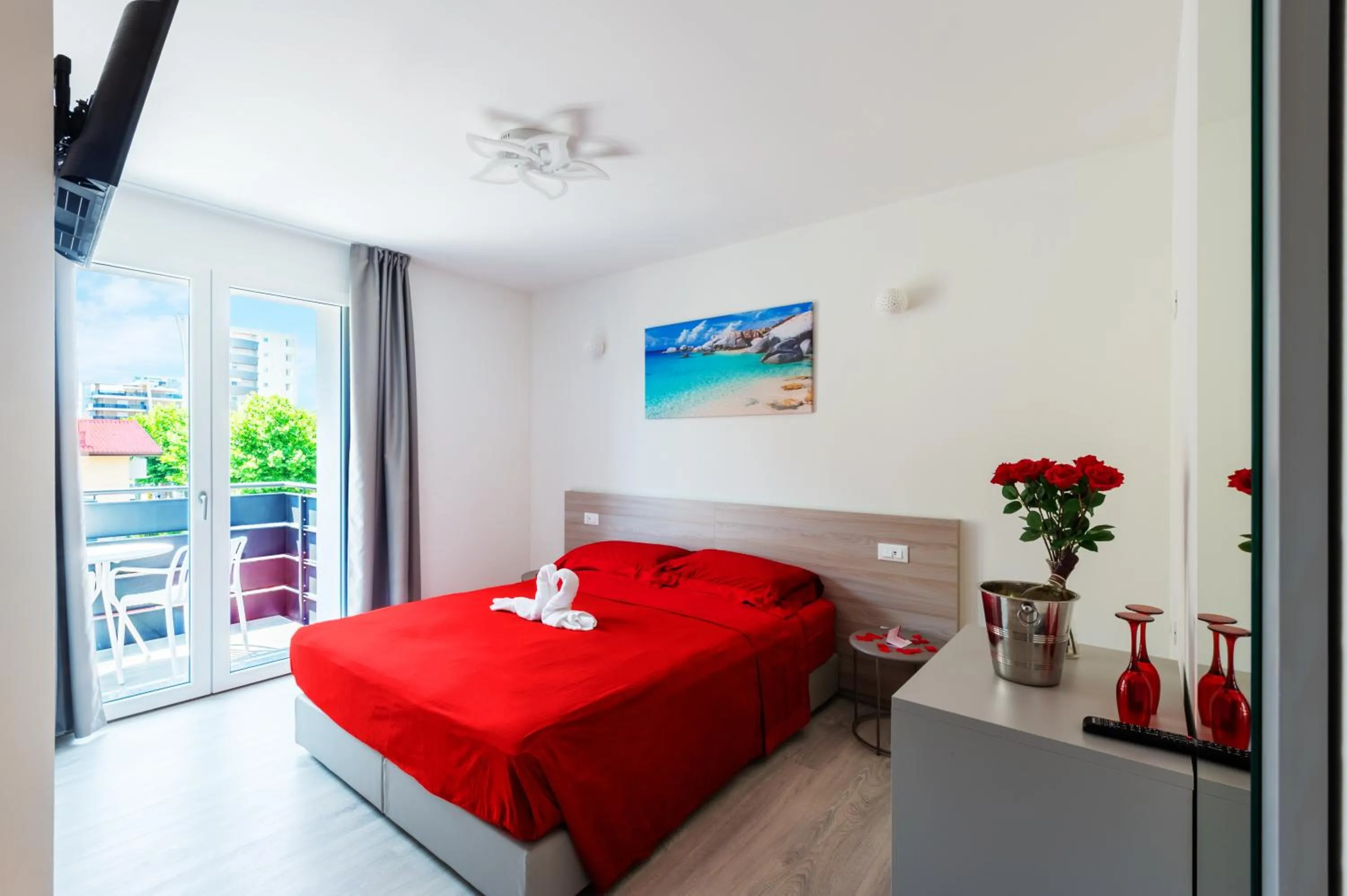 Bed in Hotel Romantik & Depandance