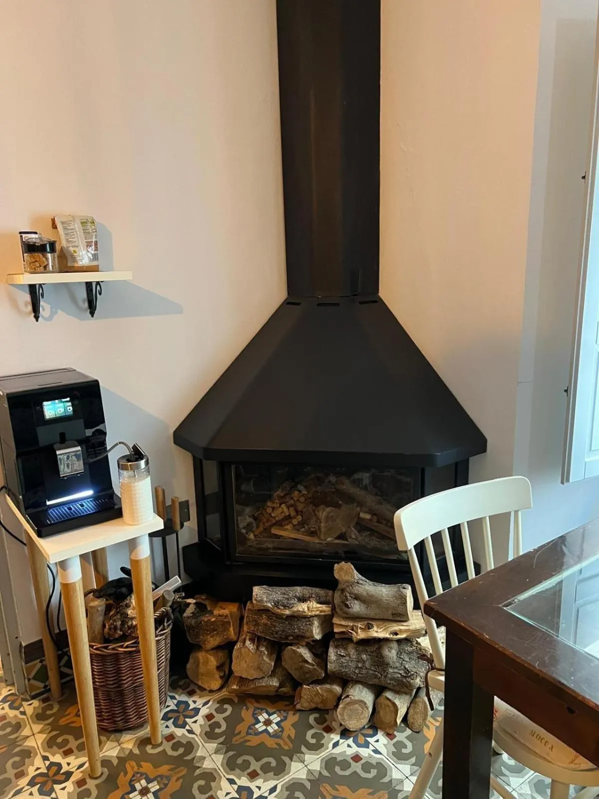 fireplace in Bed&Breakfast Al Campanario