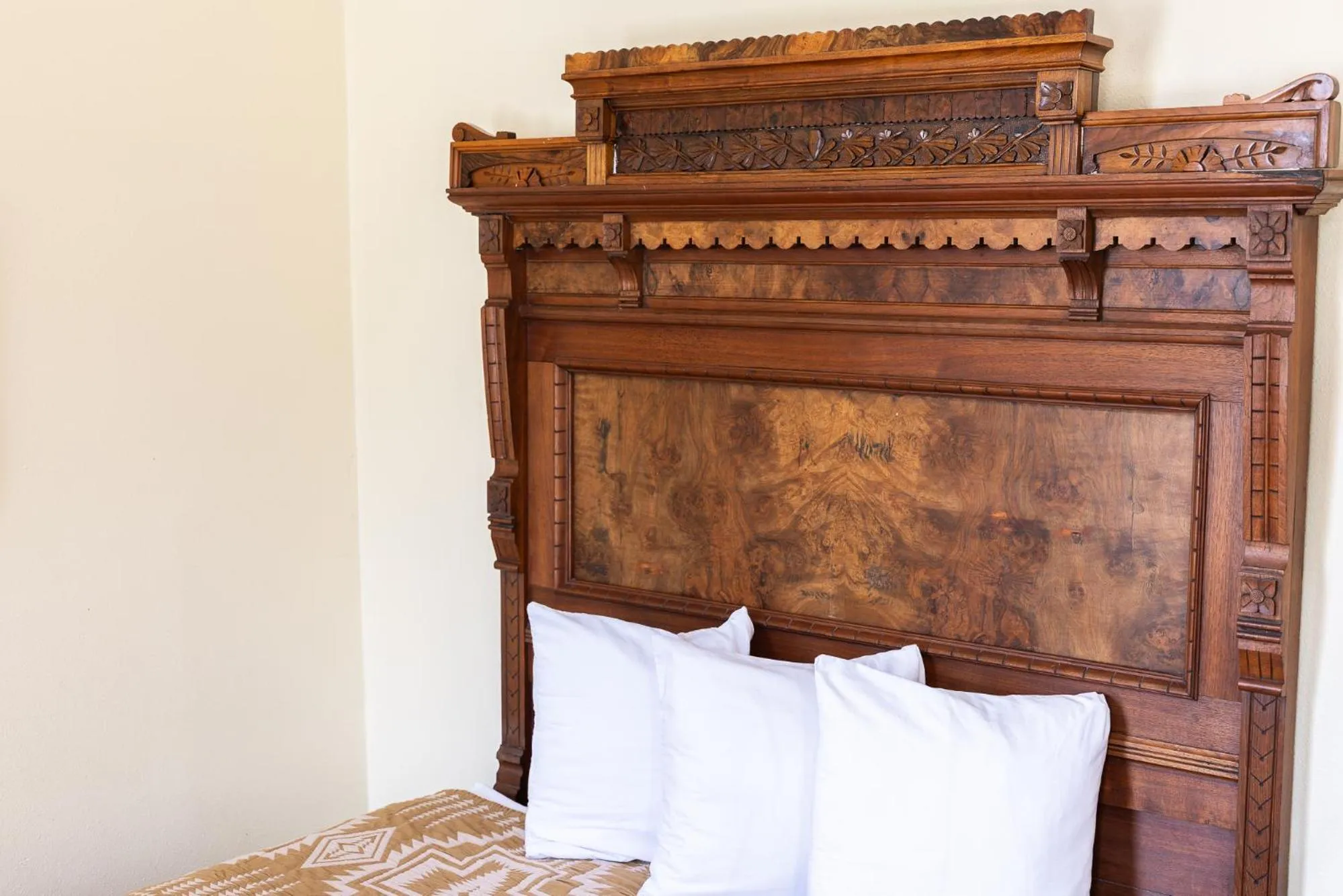 Bed in Historic Plaza Hotel