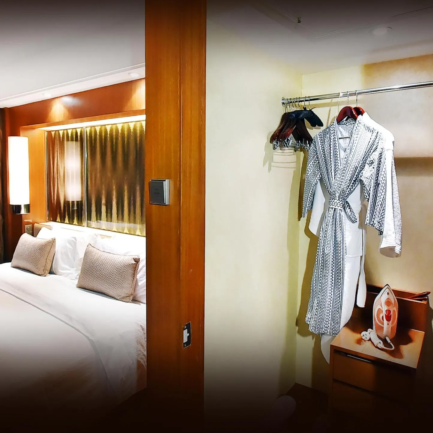 Bed in Beijing International Hotel