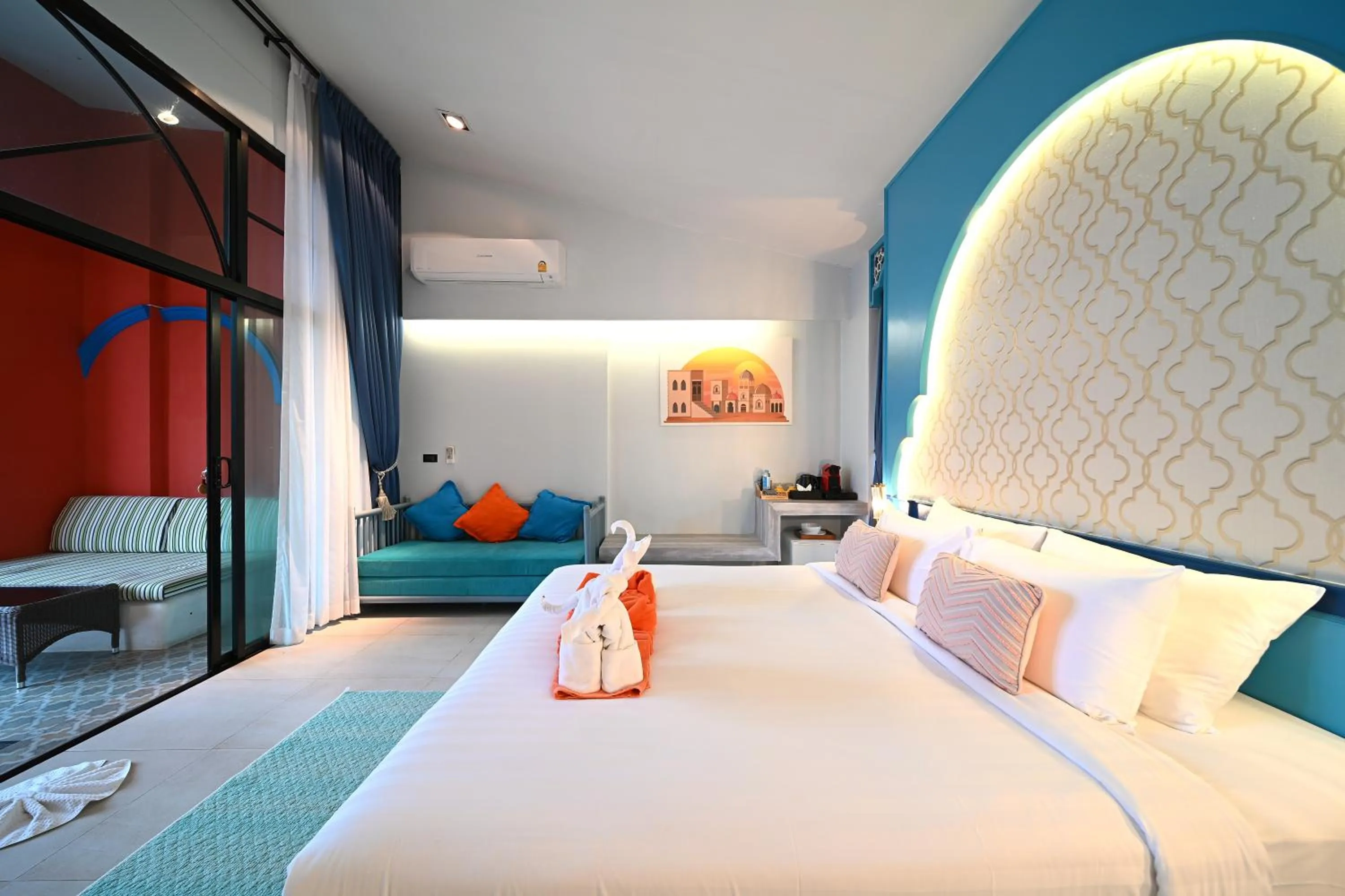 Bed in The Kiri Villas Resort