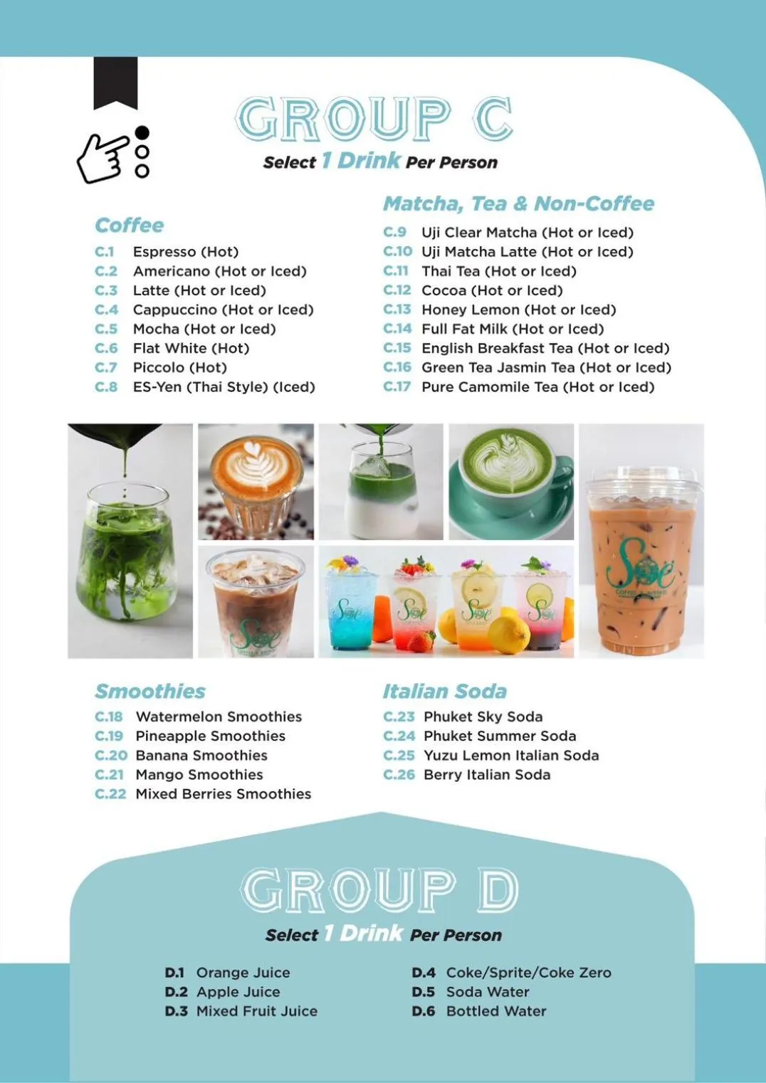 Food and drinks in The Kiri Villas Resort