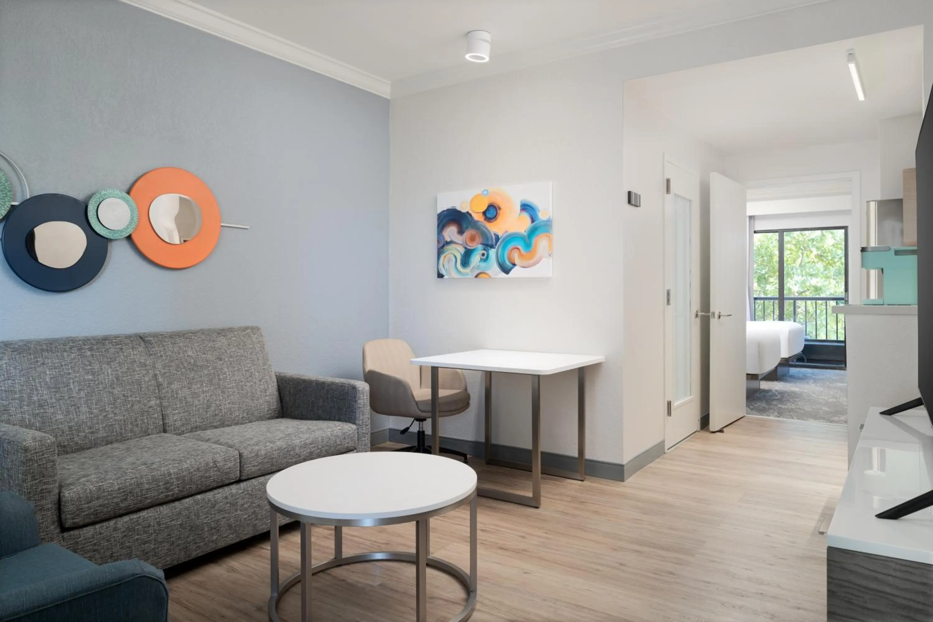 Living room in Hilton Boca Raton Suites