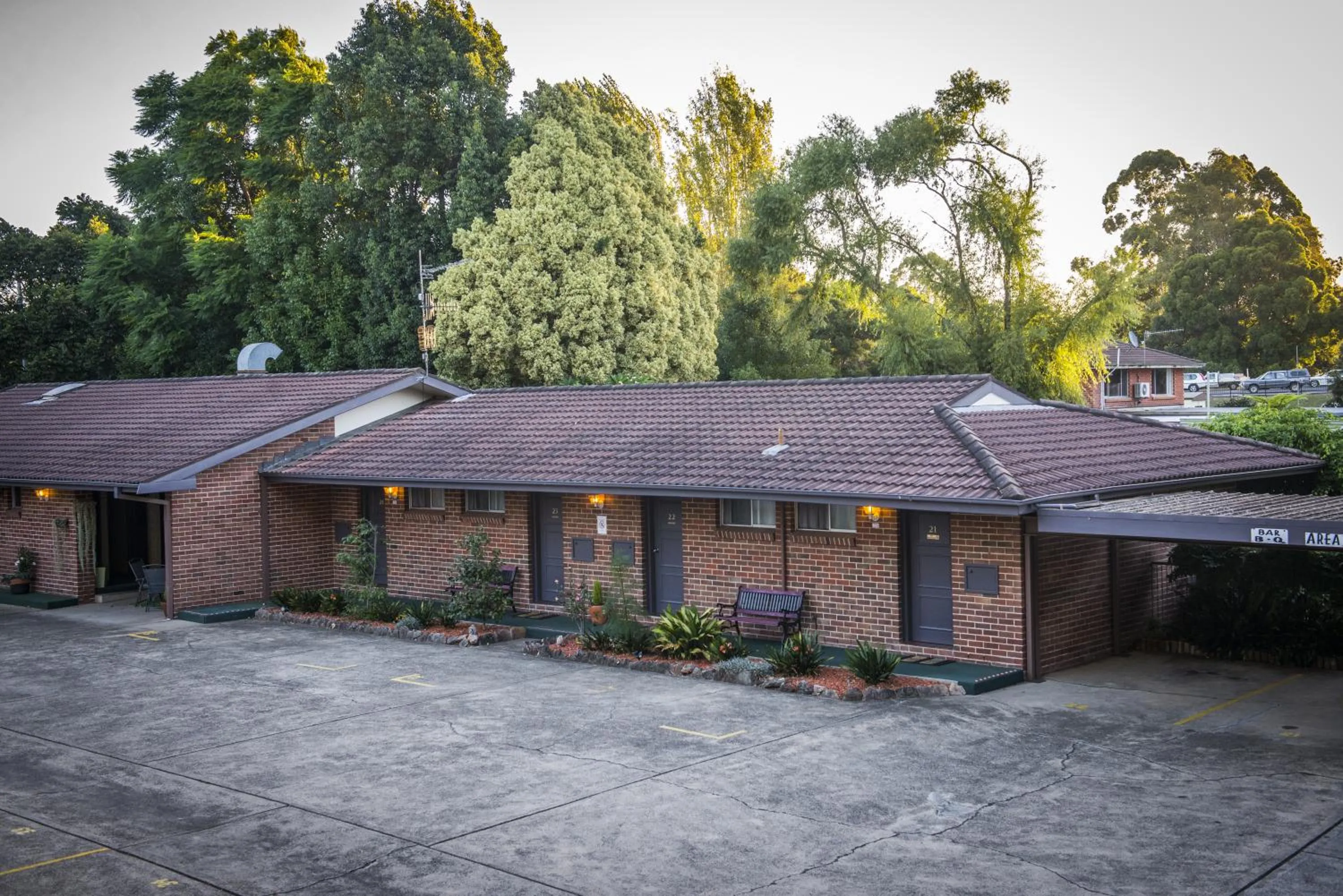 Patio in Pleasant Way River Lodge